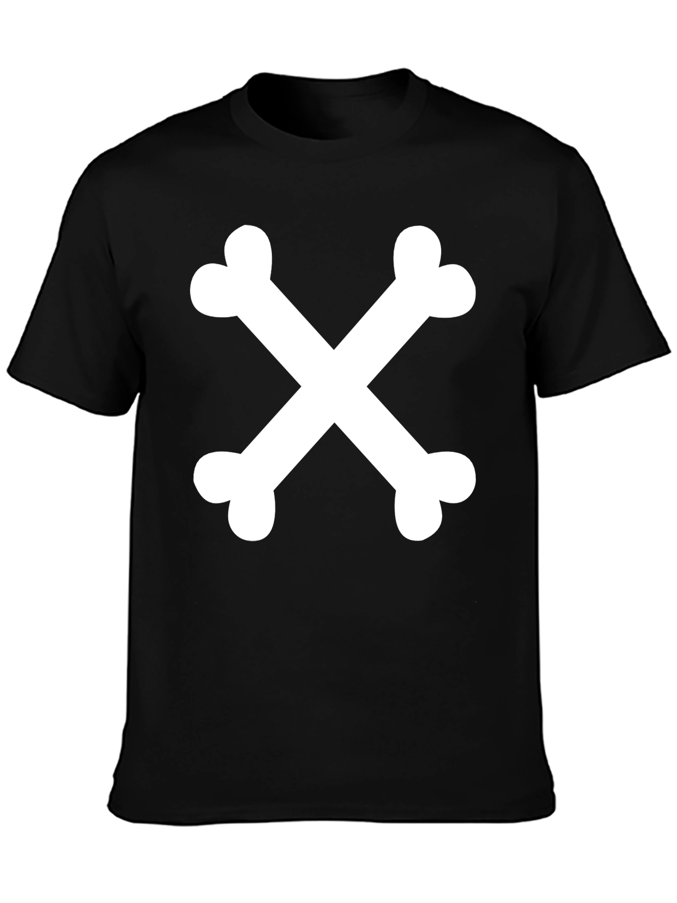 Bone Cross Graphic T-Shirt - Black