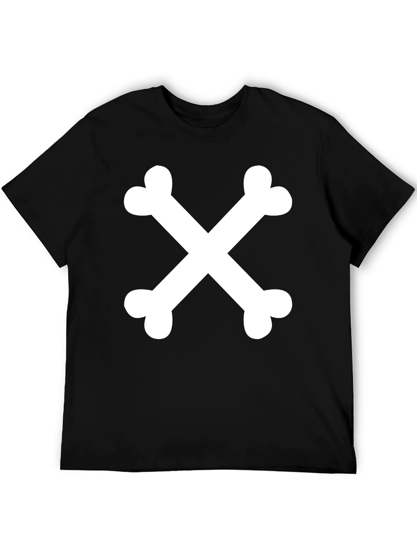 Bone Cross Graphic T-Shirt - Black