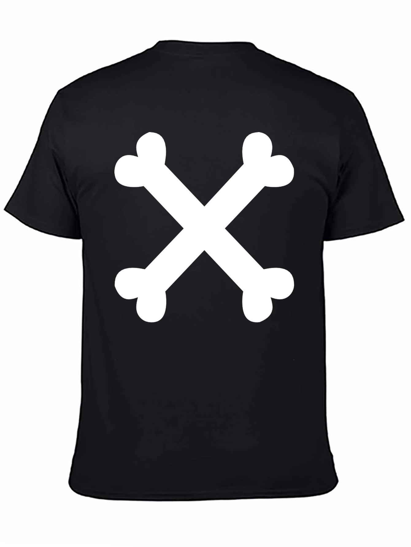 Bone Cross Graphic T-Shirt - Black