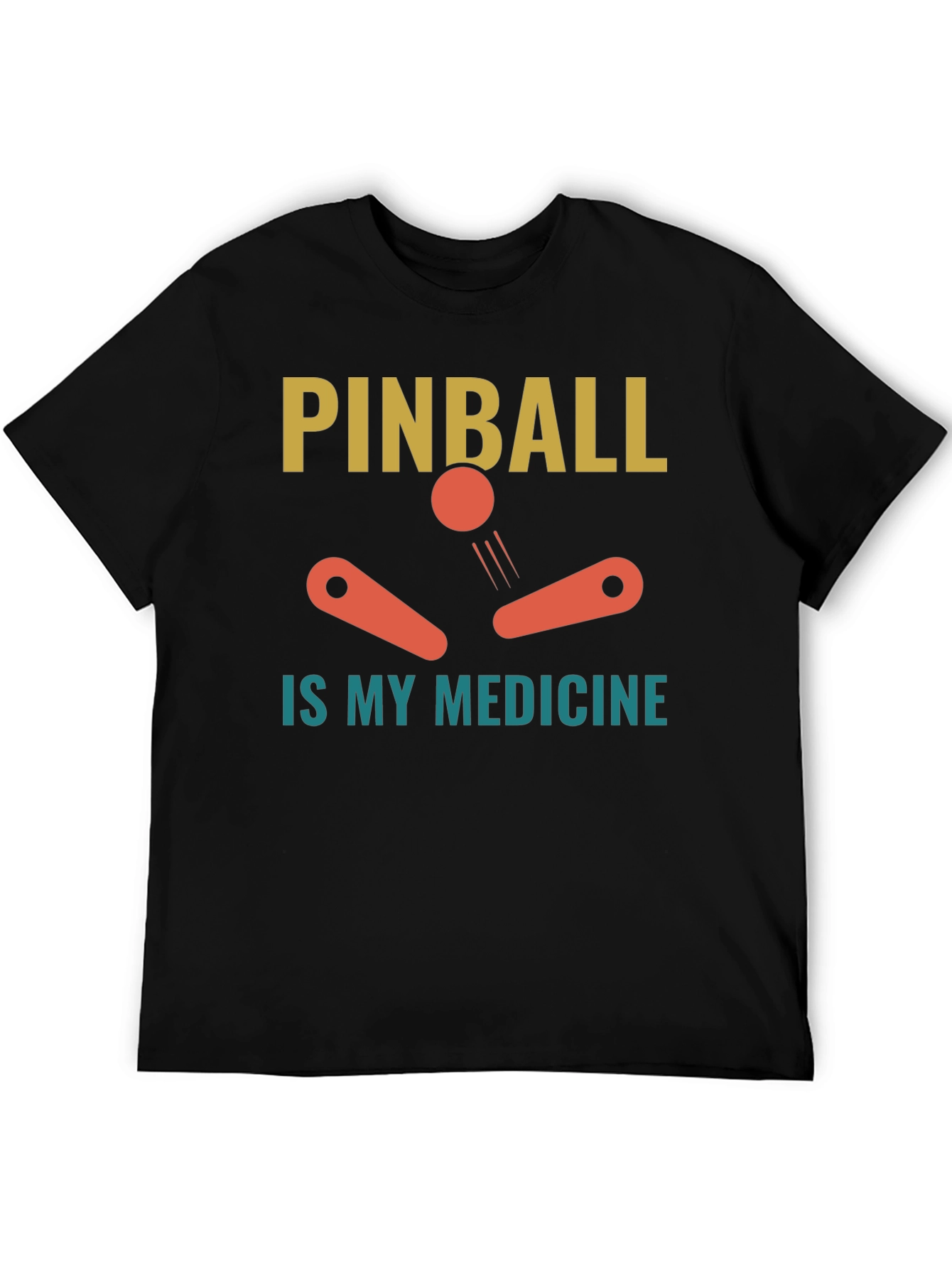 Pinball is My Medicine Black T-Shirt