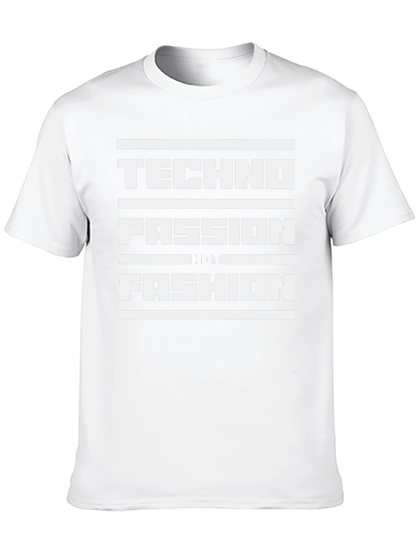 Techno Passion Not Fashion Black Graphic Tee