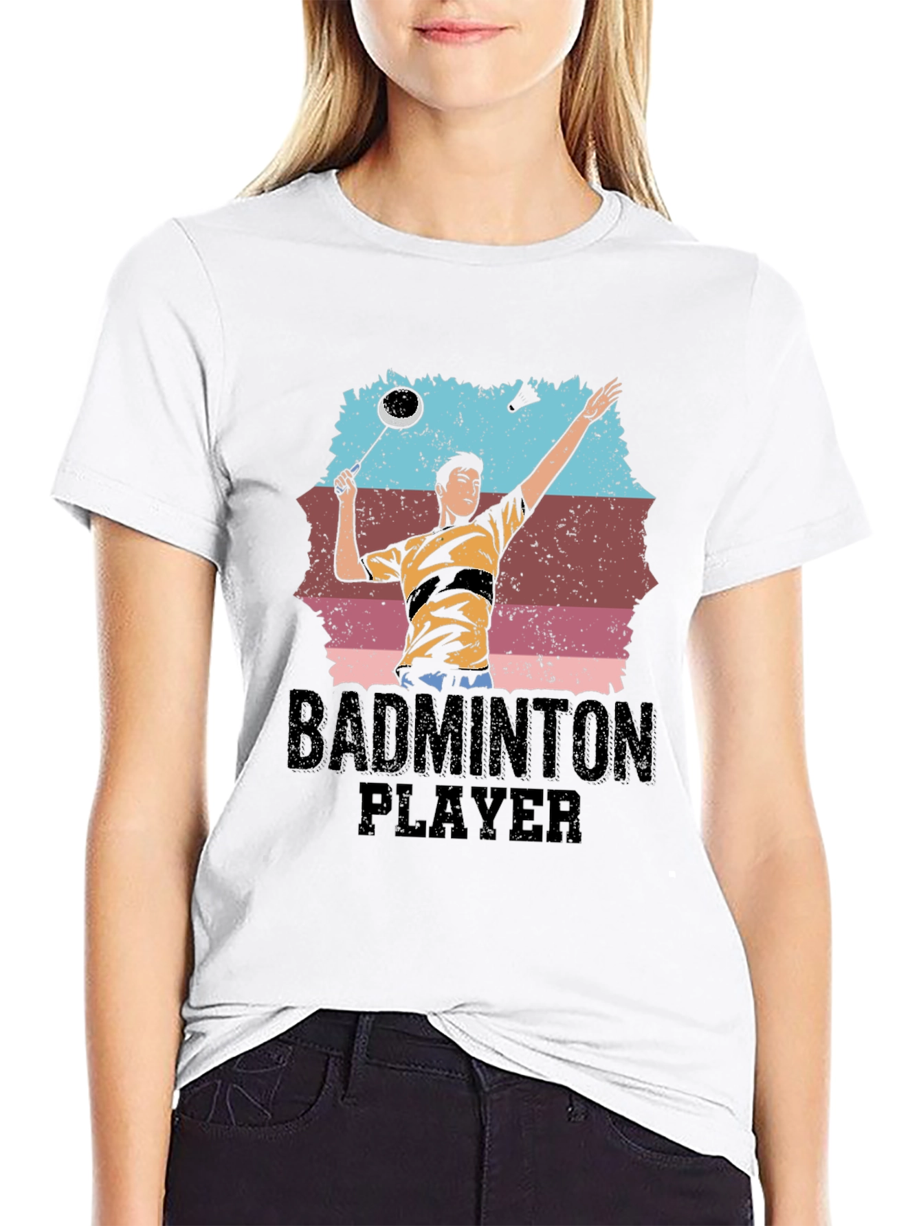 Badminton Player Graphic Tee - Sporty Unisex T-Shirt