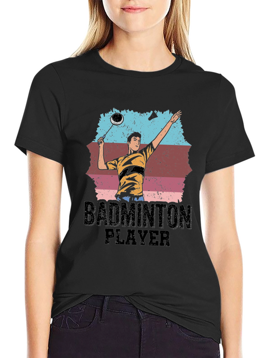 Badminton Player Graphic Tee - Sporty Unisex T-Shirt