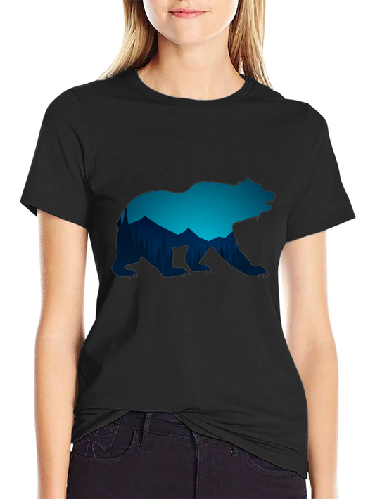 Bear Silhouette Graphic T-Shirt