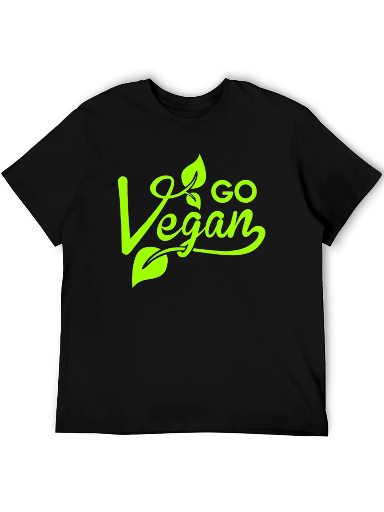 Go Vegan Graphic Tee - Stylish Black T-Shirt