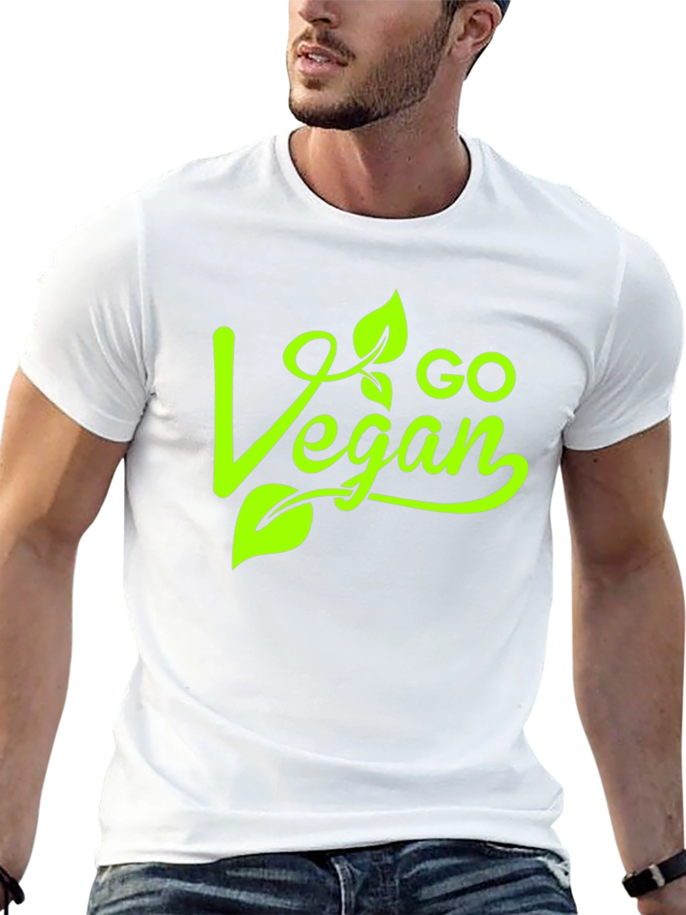 Go Vegan Graphic Tee - Stylish Black T-Shirt