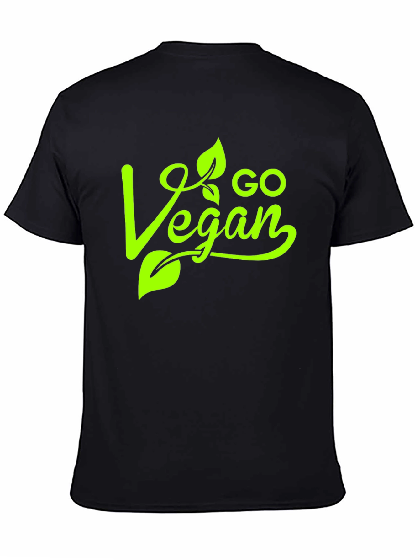 Go Vegan Graphic Tee - Stylish Black T-Shirt
