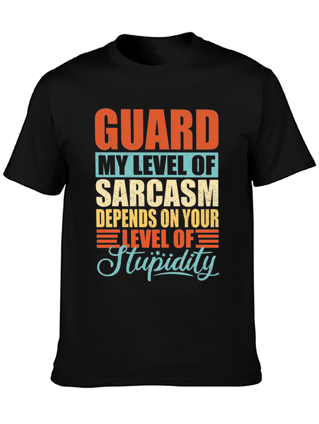 Sarcastic Humor T-Shirt - Level of Stupidity