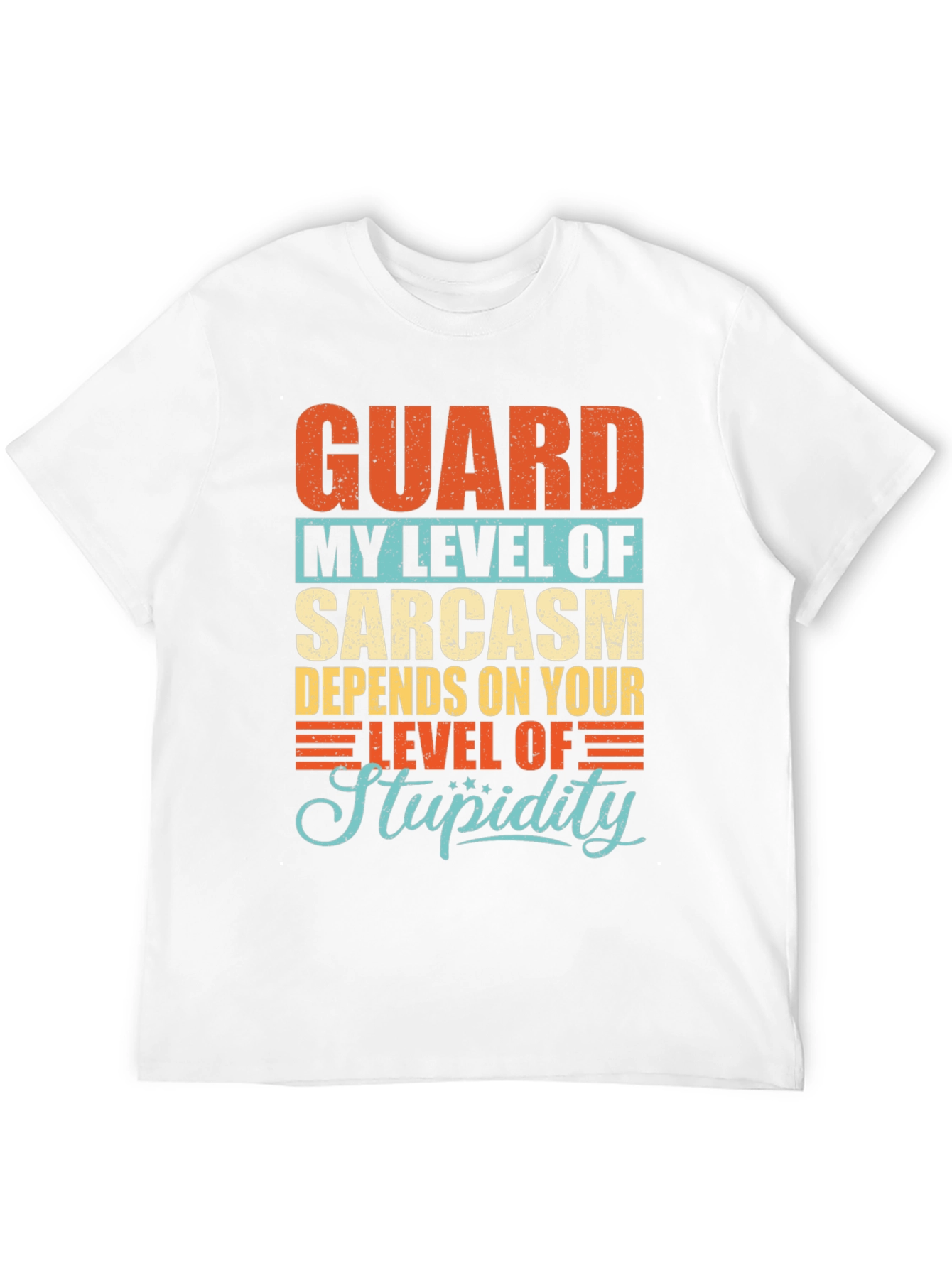 Sarcastic Humor T-Shirt - Level of Stupidity