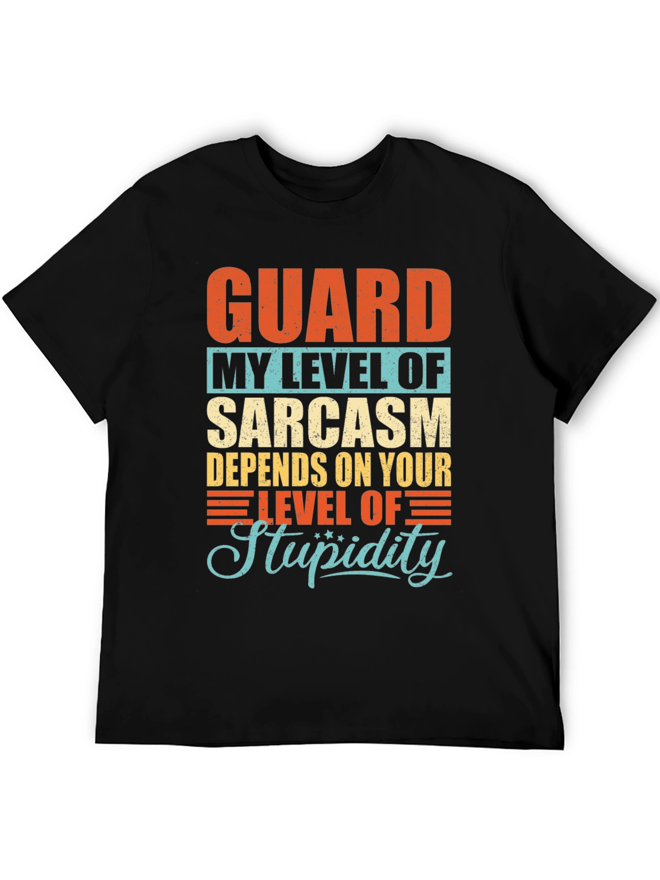 Sarcastic Humor T-Shirt - Level of Stupidity