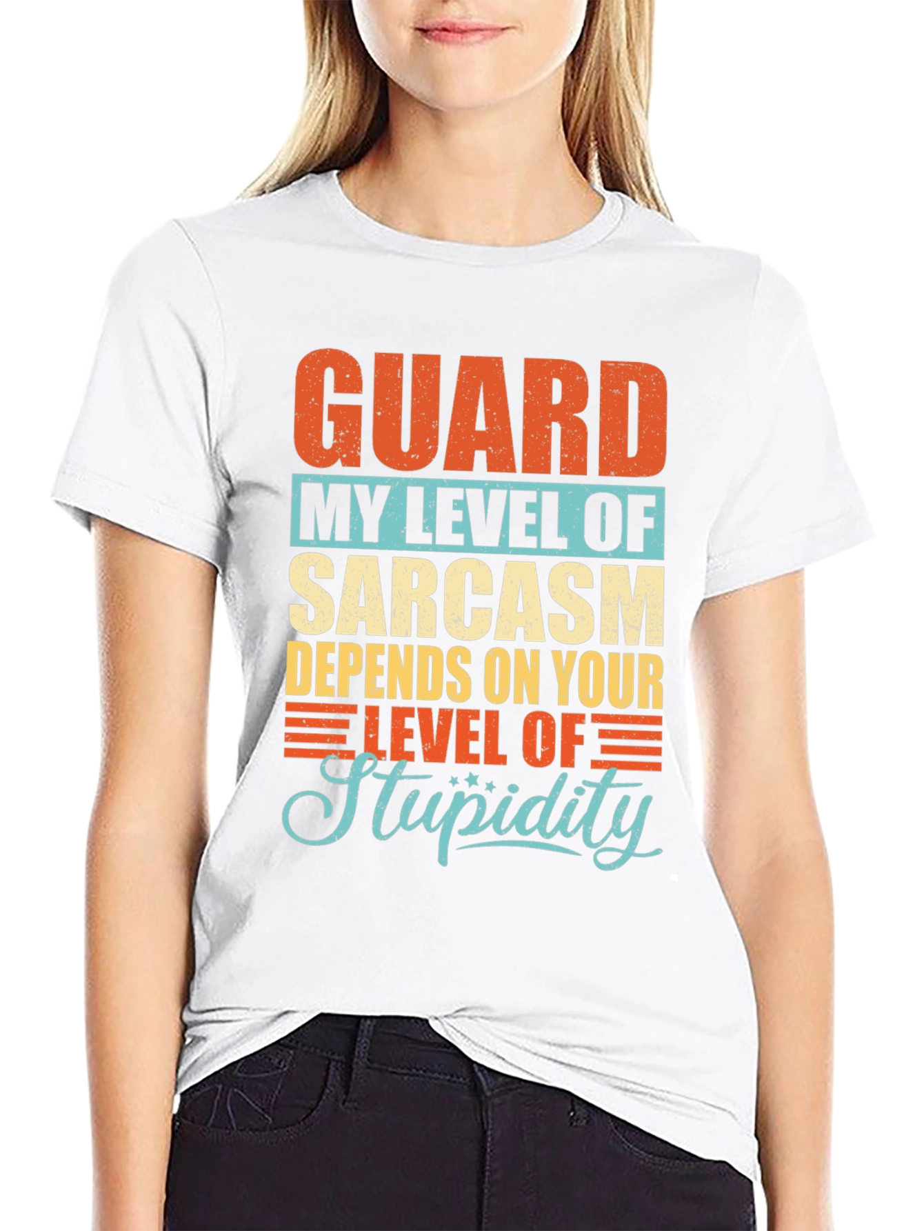 Sarcastic Humor T-Shirt - Level of Stupidity
