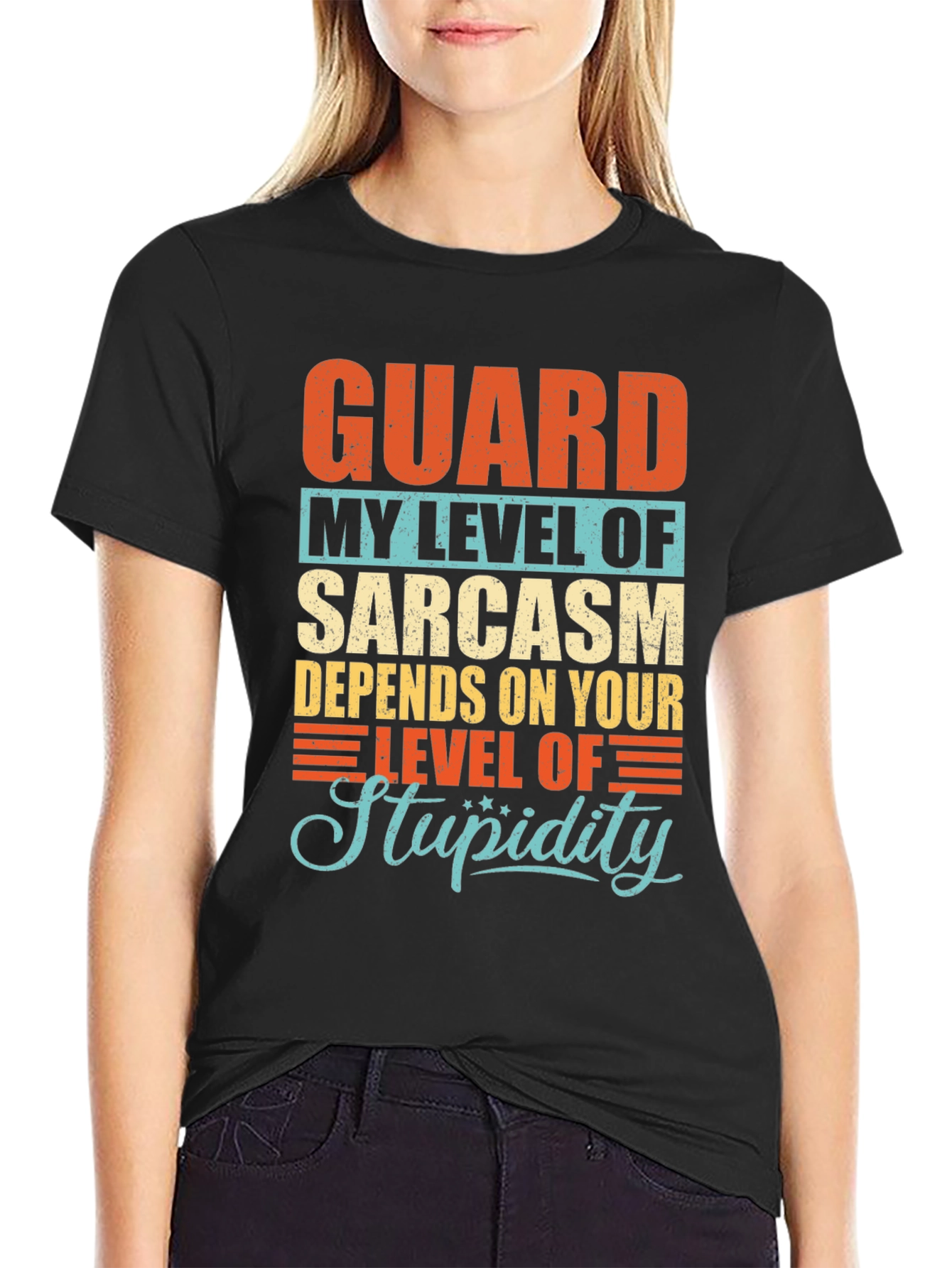 Sarcastic Humor T-Shirt - Level of Stupidity