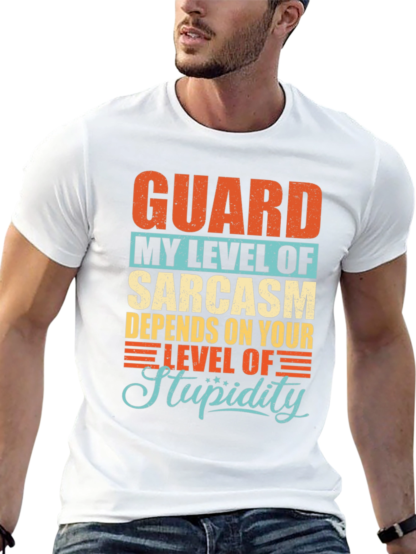 Sarcastic Humor T-Shirt - Level of Stupidity