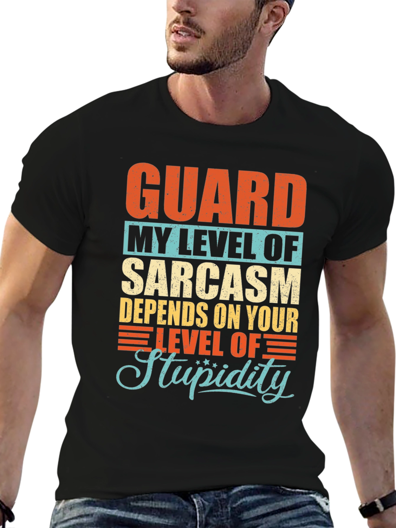 Sarcastic Humor T-Shirt - Level of Stupidity