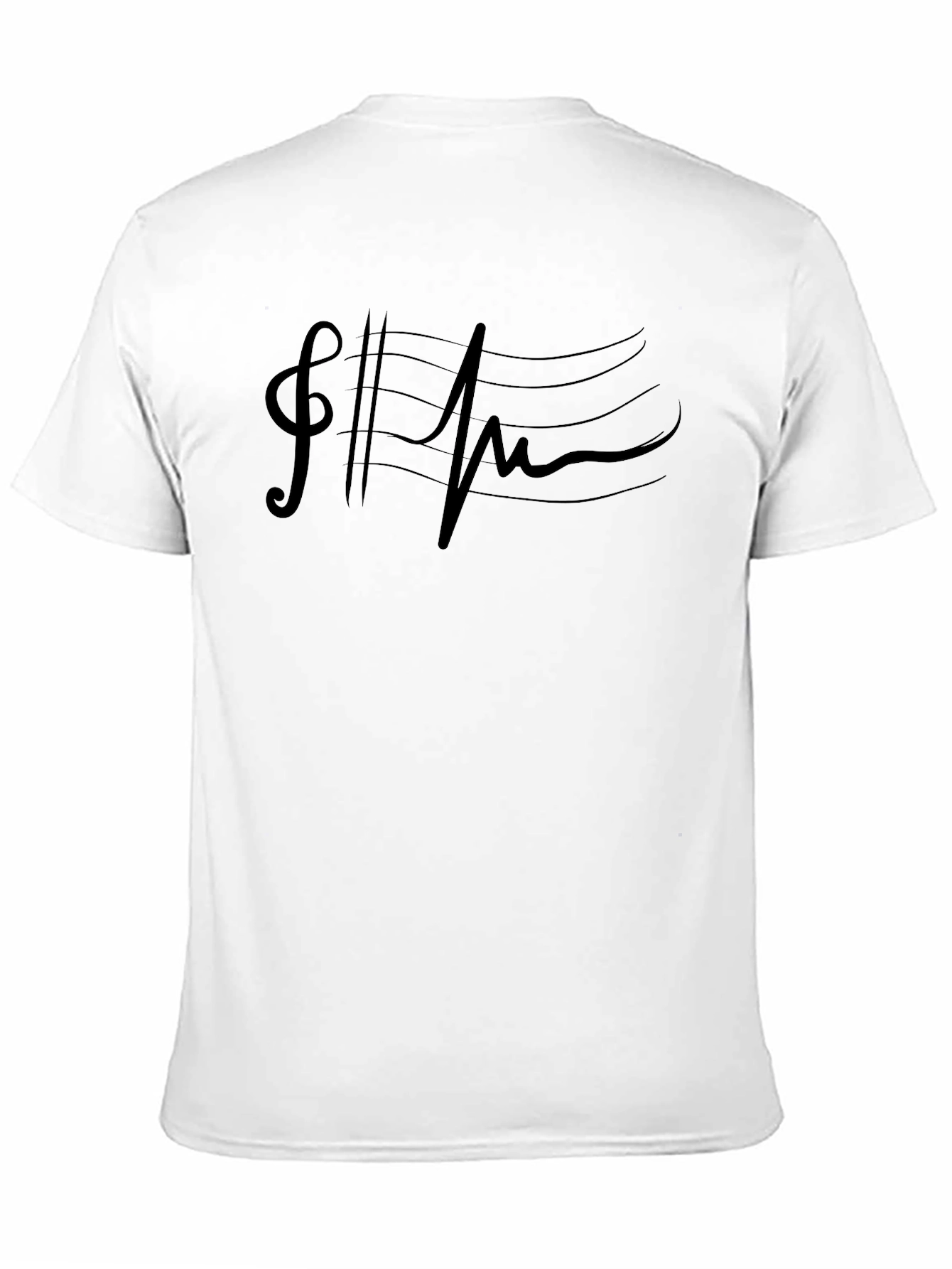 Music Heartbeat Graphic Tee - Mens Black T-Shirt