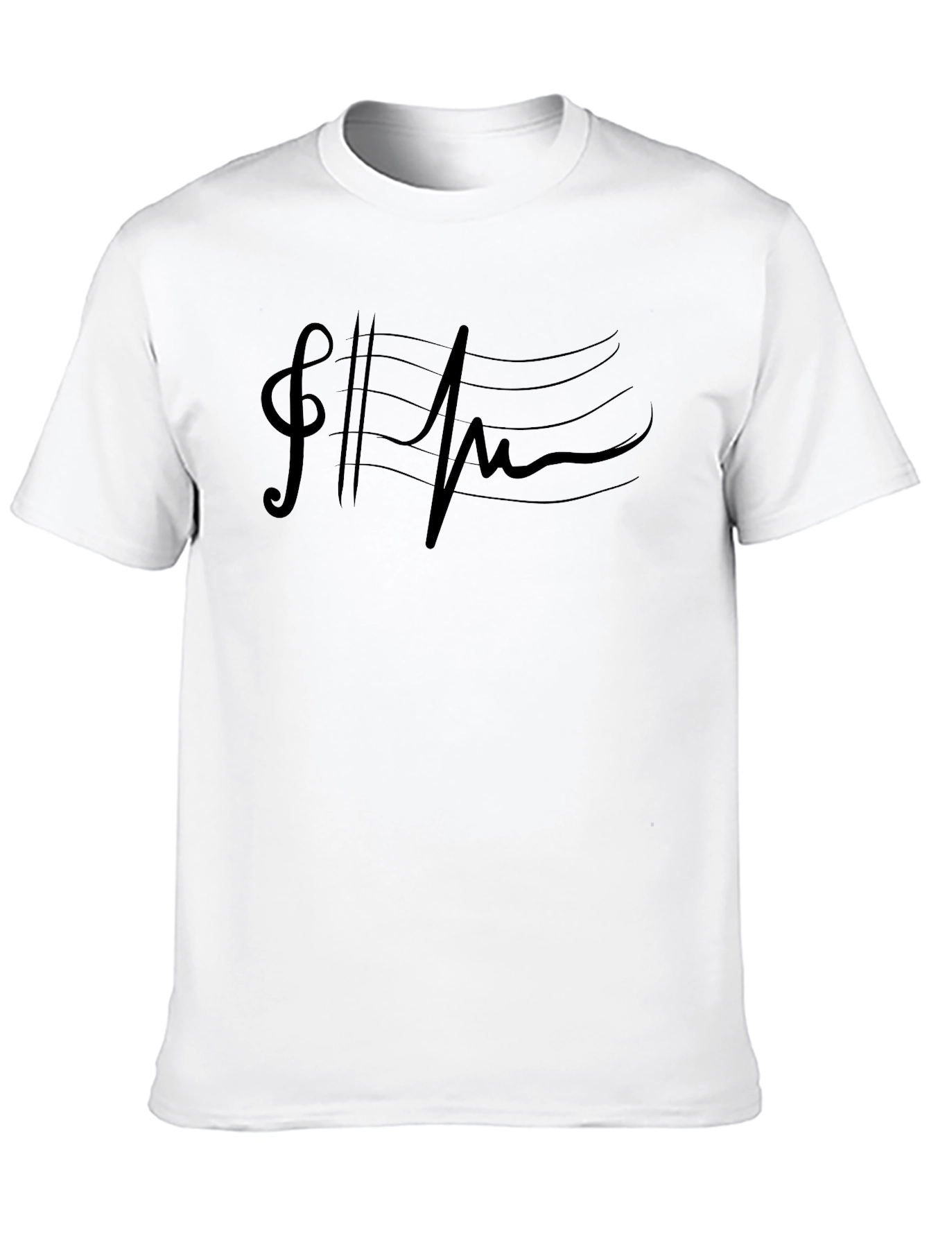 Music Heartbeat Graphic Tee - Mens Black T-Shirt