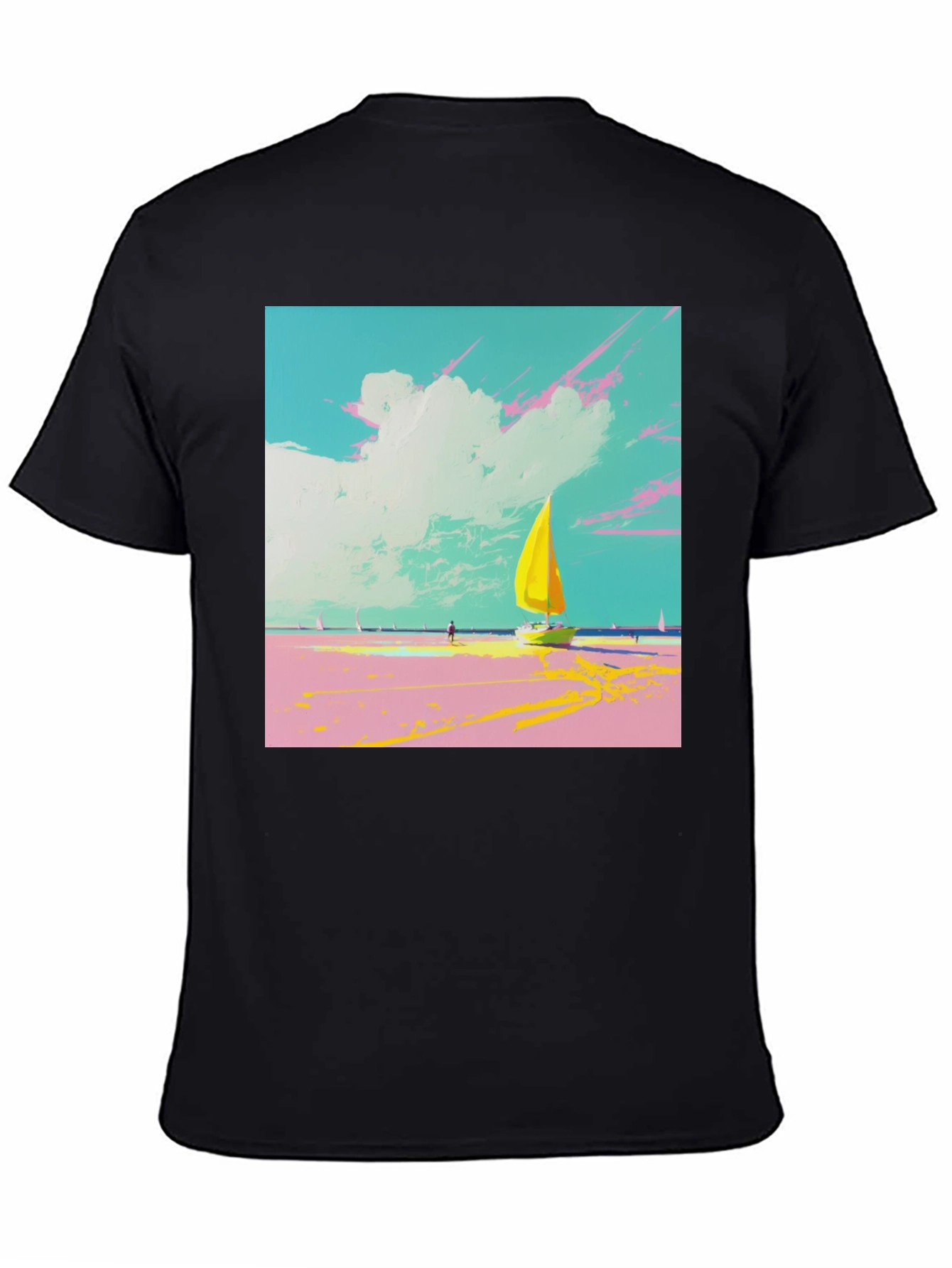 Sailboat Beach T-Shirt: Vibrant Graphic Tee