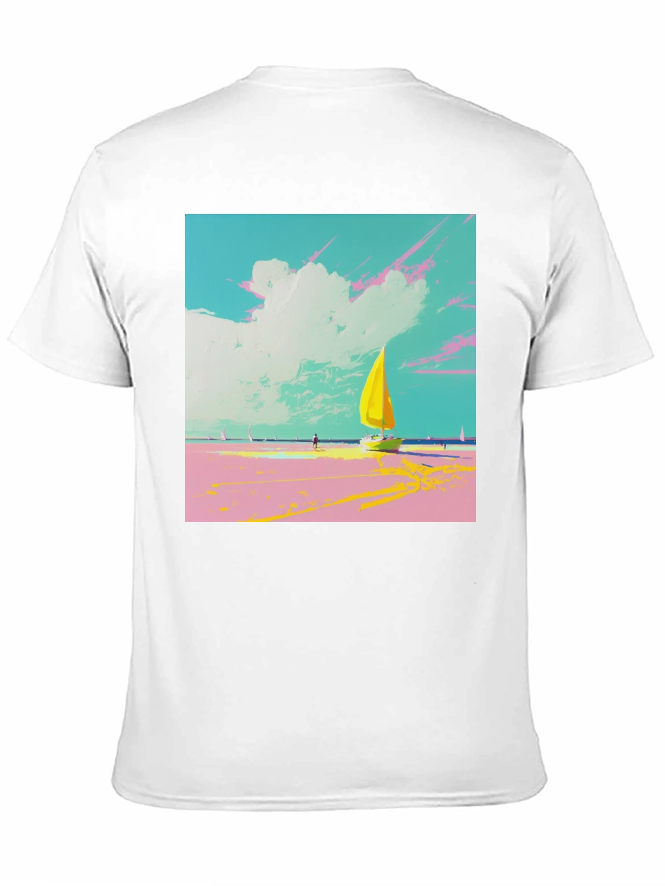 Sailboat Beach T-Shirt: Vibrant Graphic Tee
