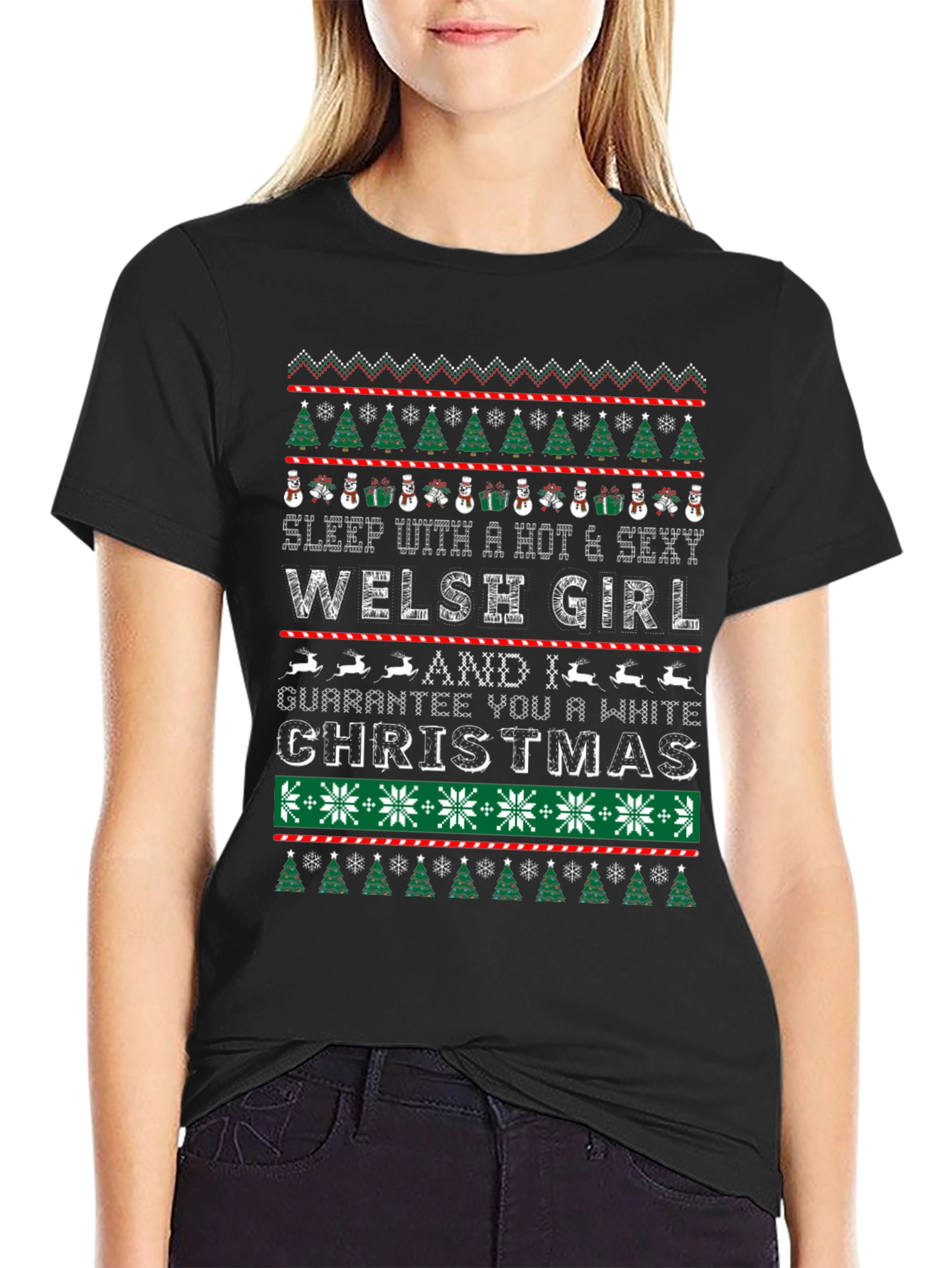 Welsh Girl Christmas Graphic Tee