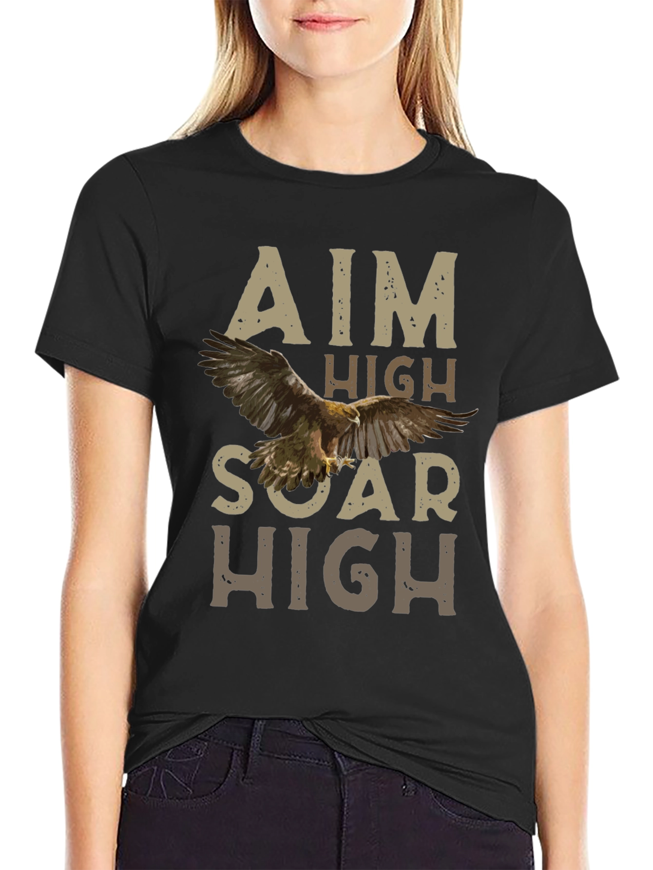 Aim High Soar High Eagle Graphic Tee