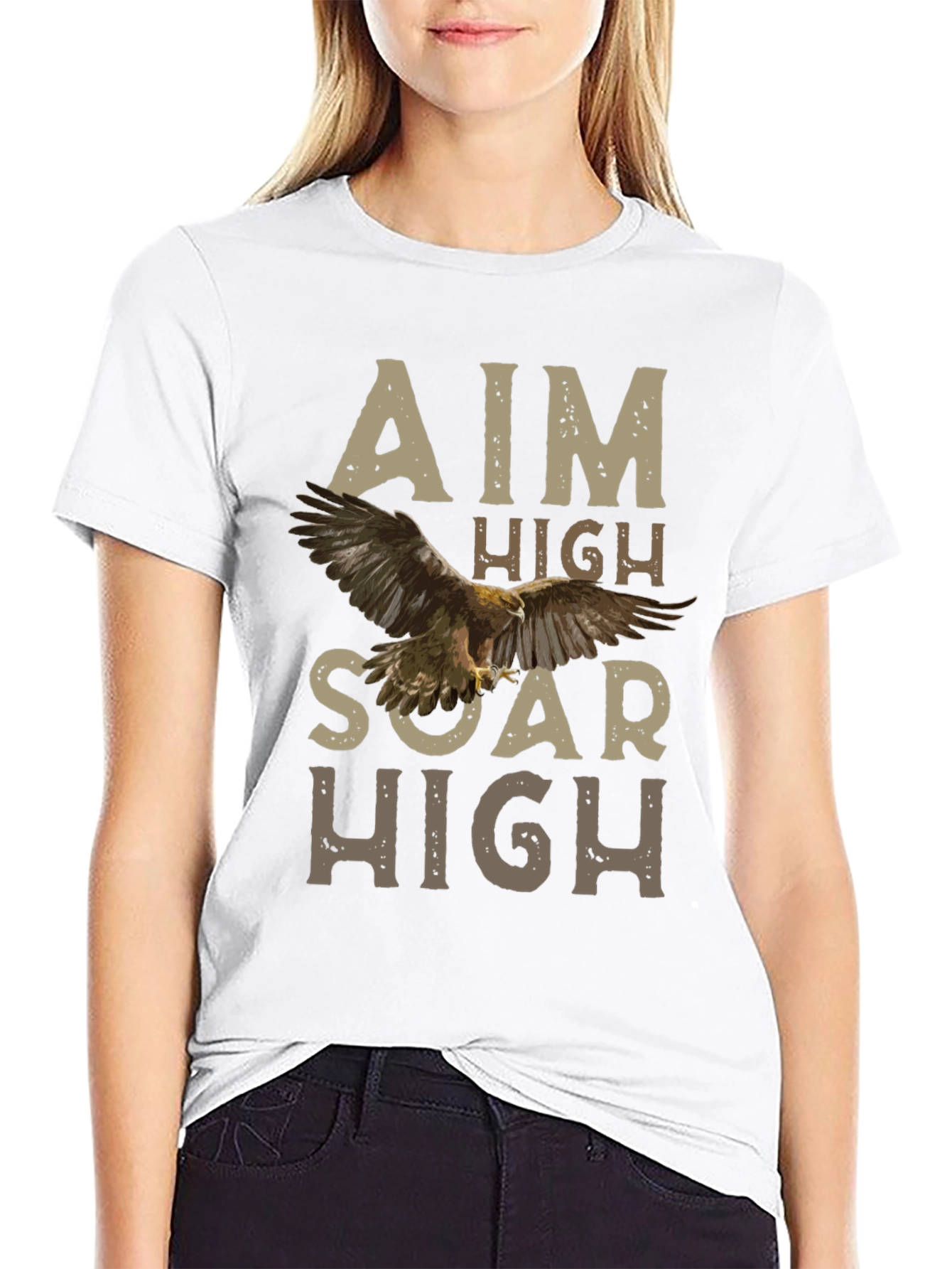 Aim High Soar High Eagle Graphic Tee