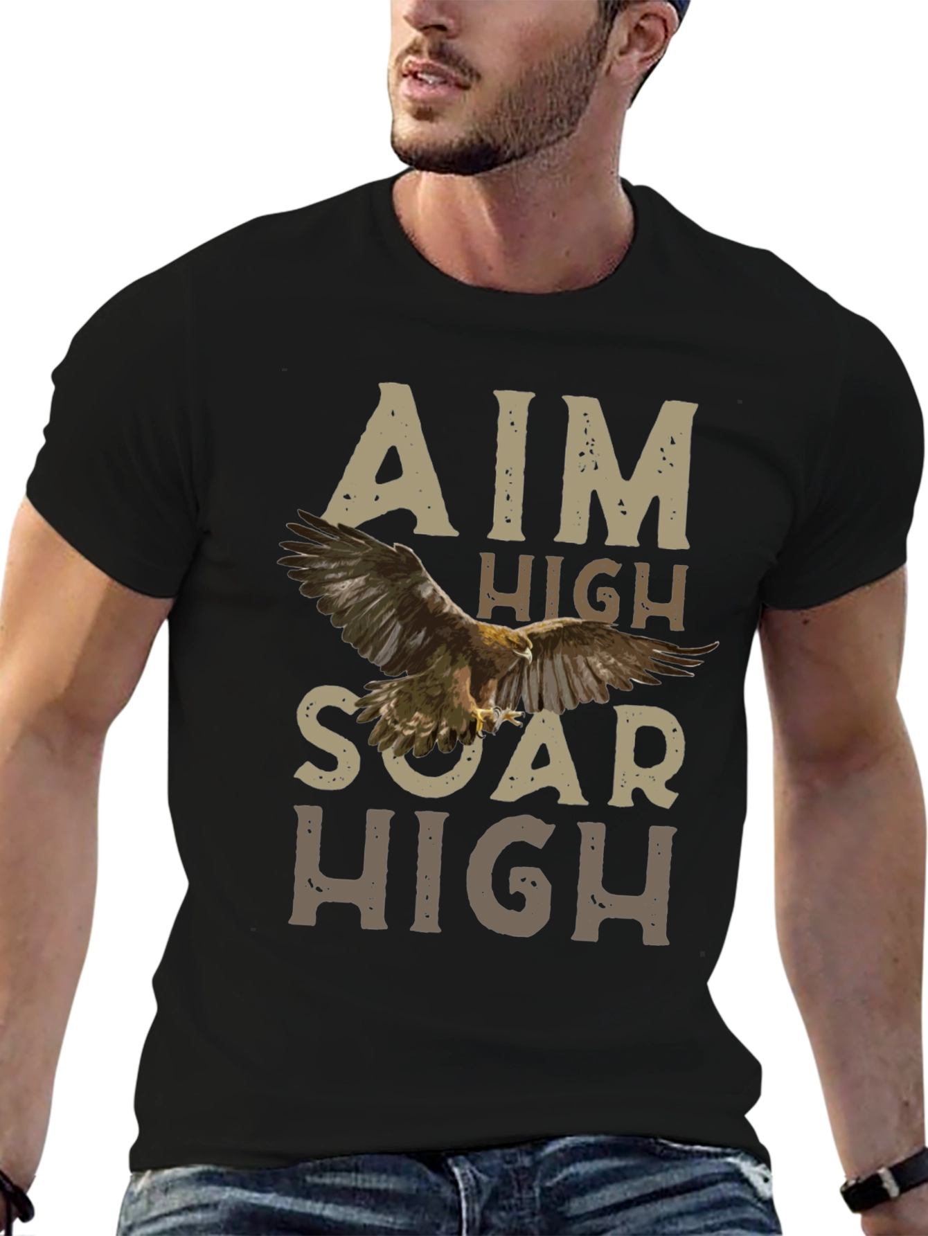 Aim High Soar High Eagle Graphic Tee
