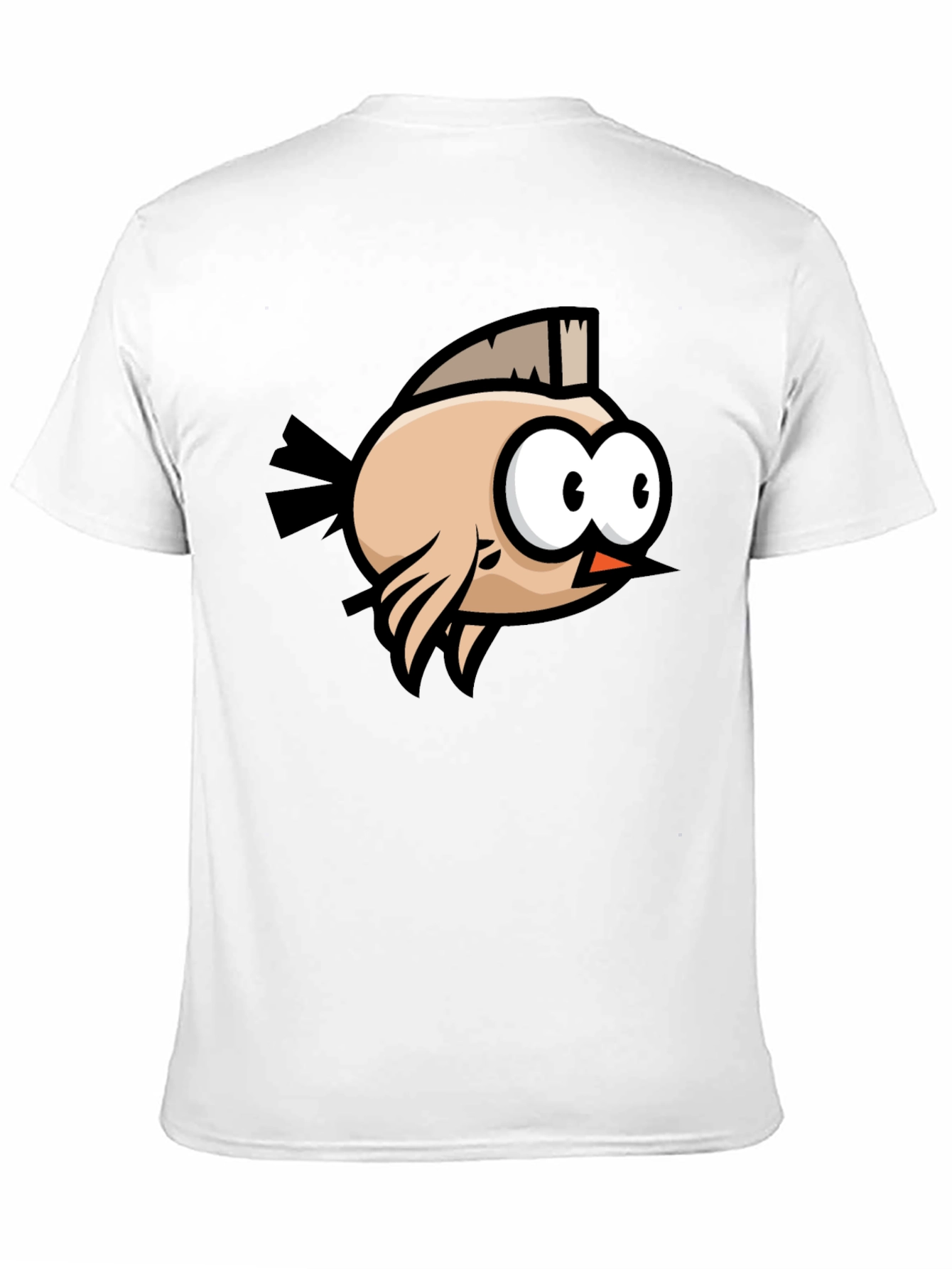 Cartoon Bird Graphic Tee - Black T-Shirt