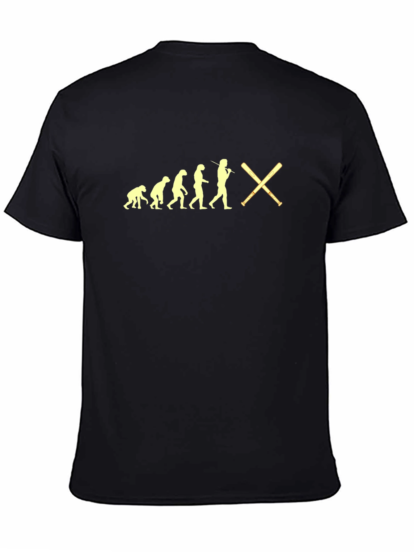 Evolution of Baseball Black Graphic Tee