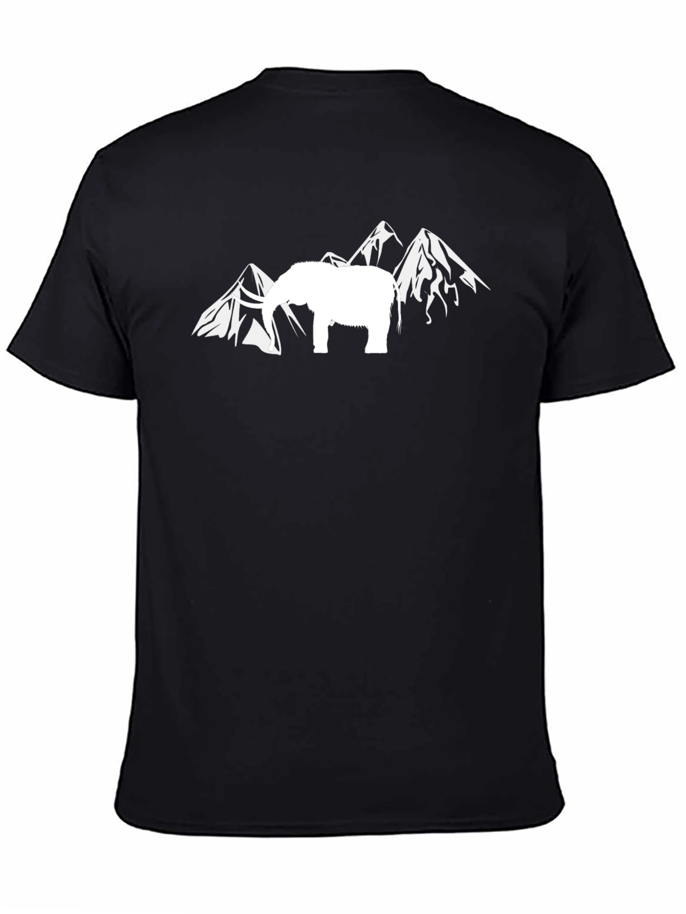 Elephant & Mountain Graphic Tee - Black