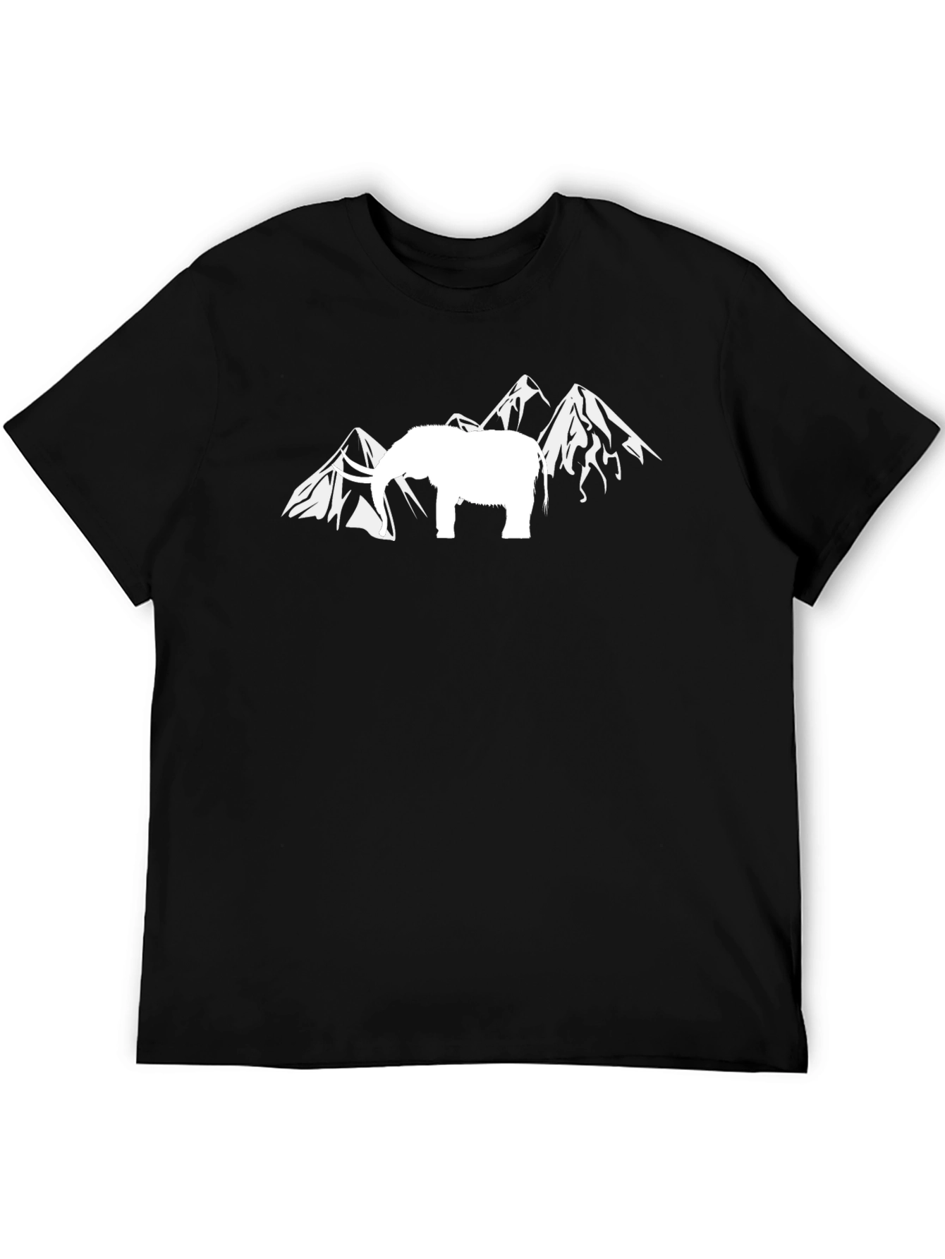 Elephant & Mountain Graphic Tee - Black