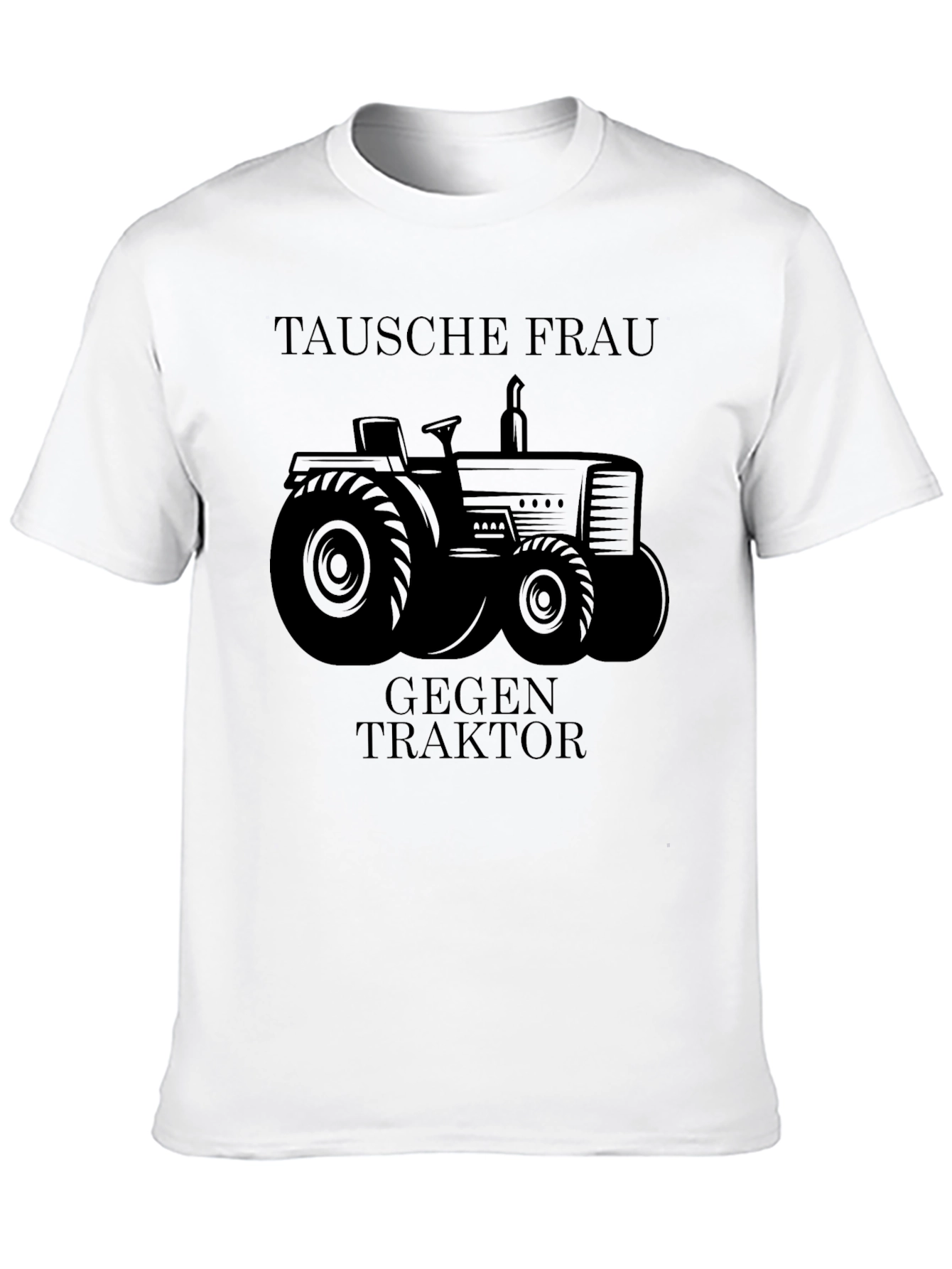 Tausche Frau Gegen Traktor Mens Black T-Shirt