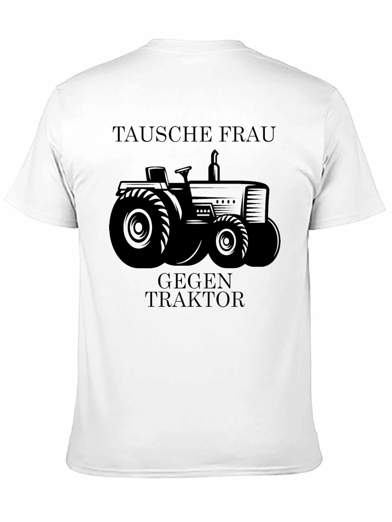 Tausche Frau Gegen Traktor Mens Black T-Shirt