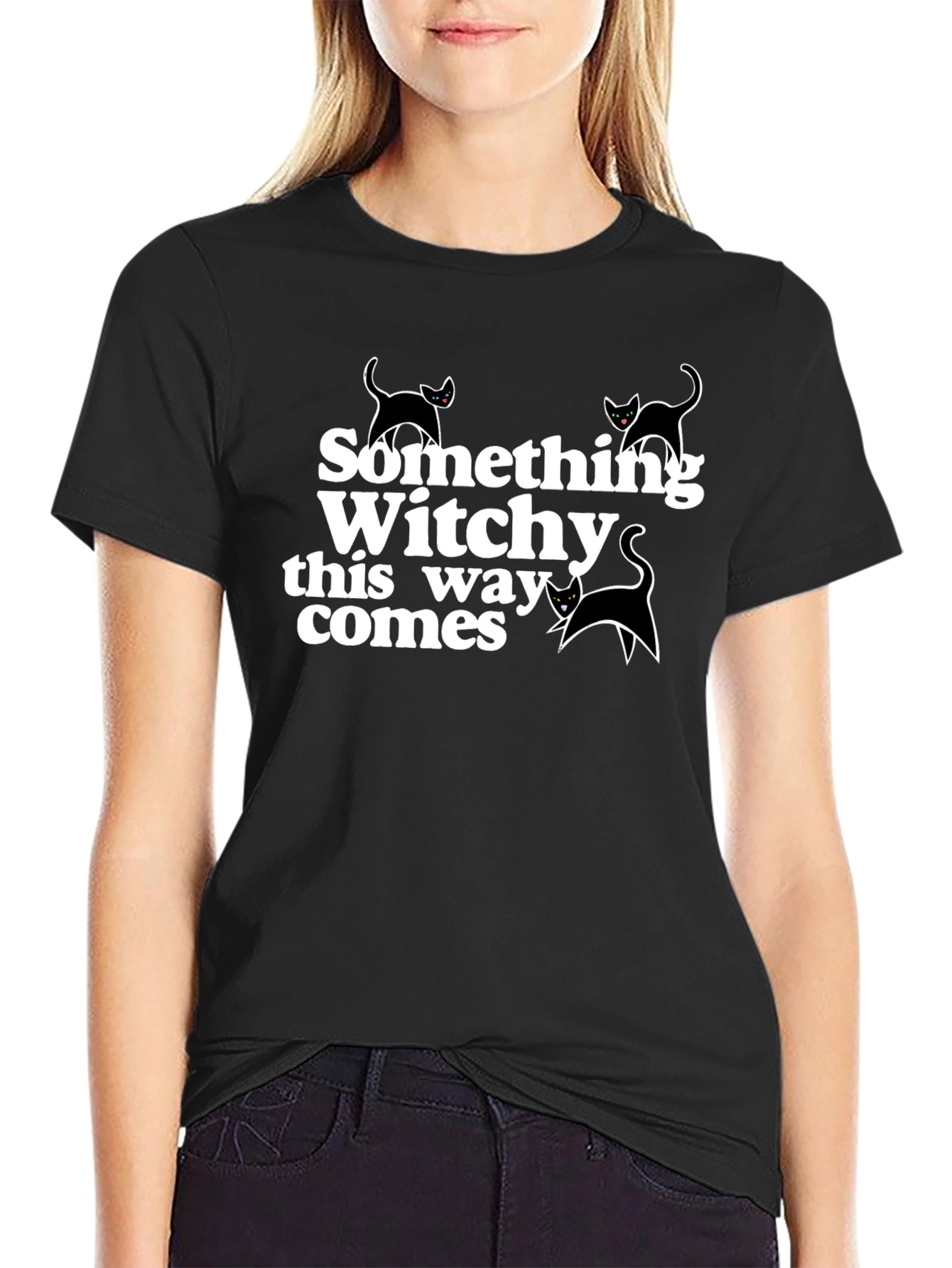 Something Witchy This Way Comes Black T-Shirt