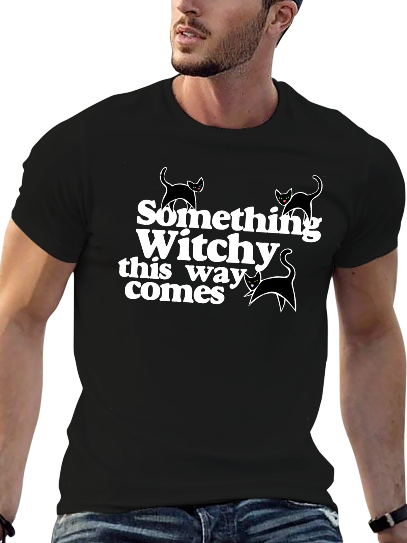 Something Witchy This Way Comes Black T-Shirt