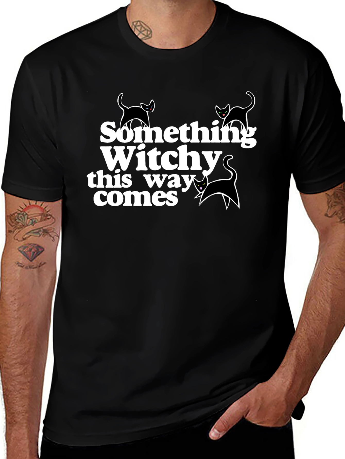 Something Witchy This Way Comes Black T-Shirt