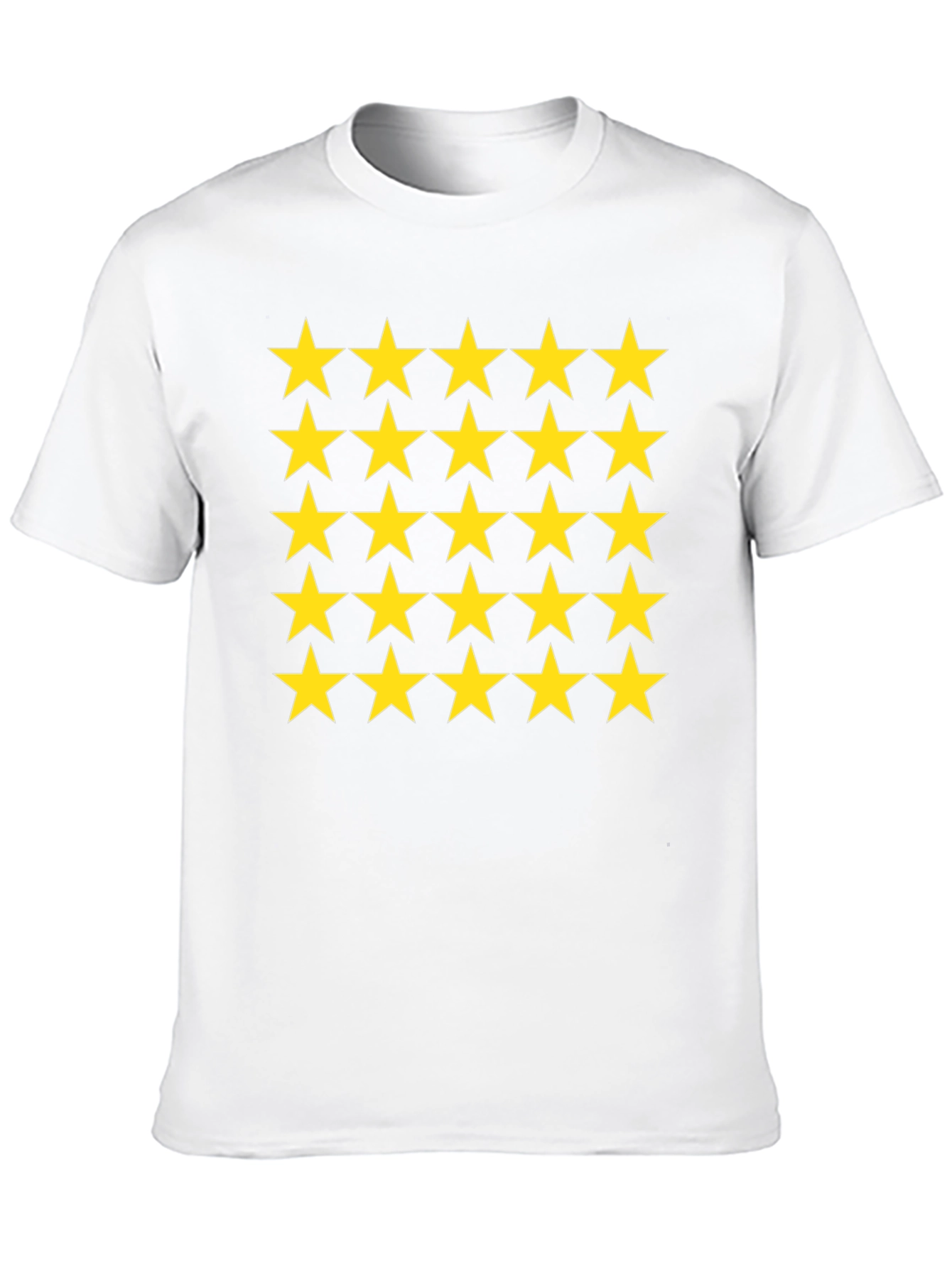 Star Pattern Black T-Shirt
