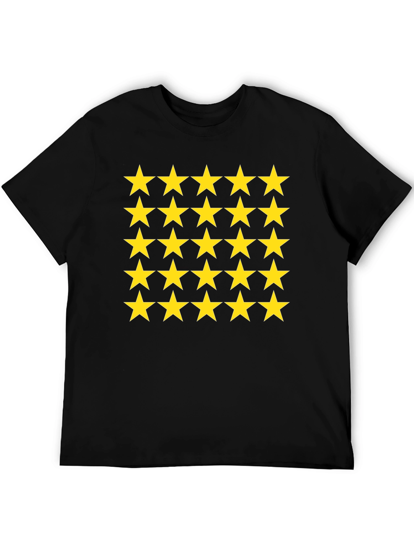 Star Pattern Black T-Shirt