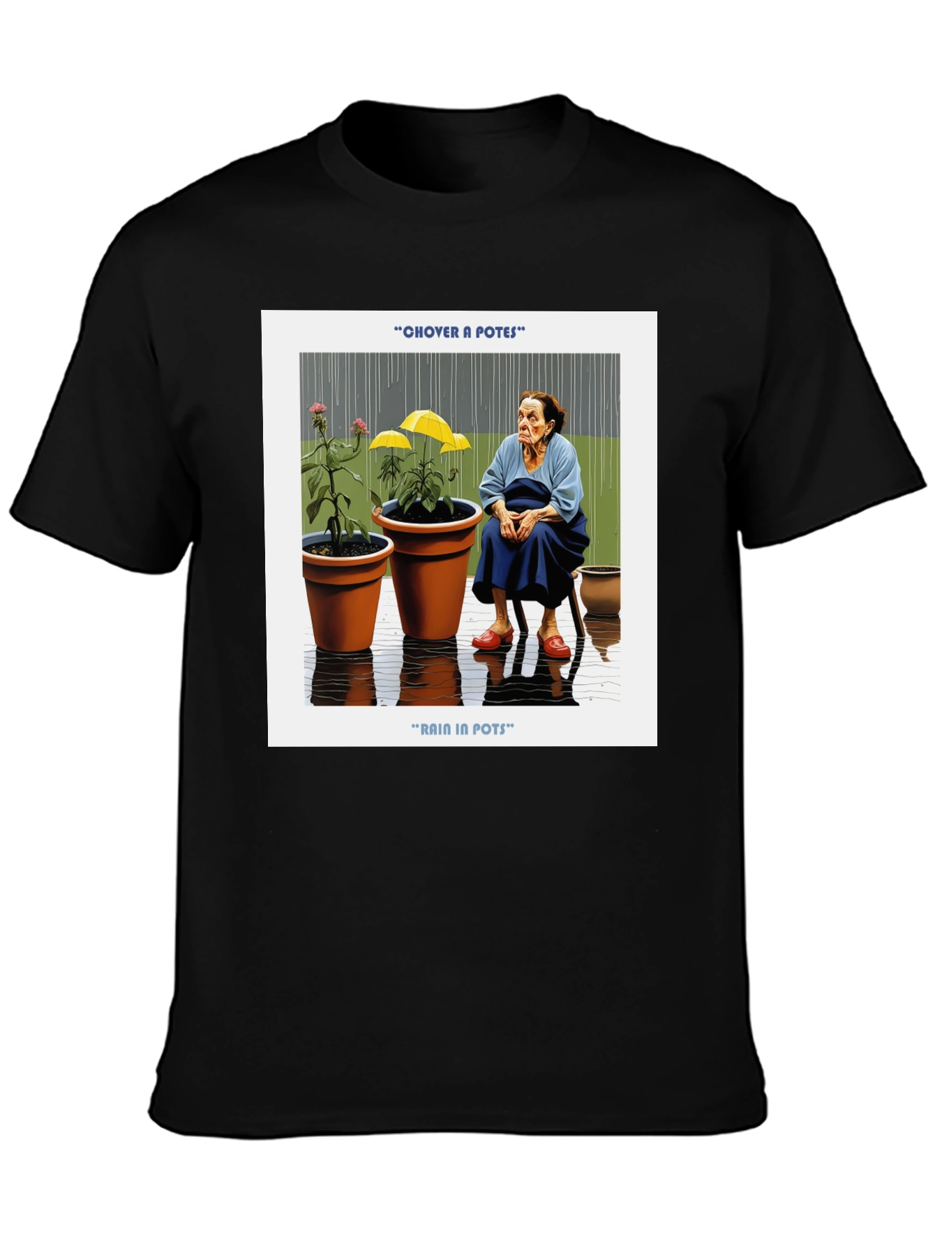 Rain in Pots Graphic T-Shirt