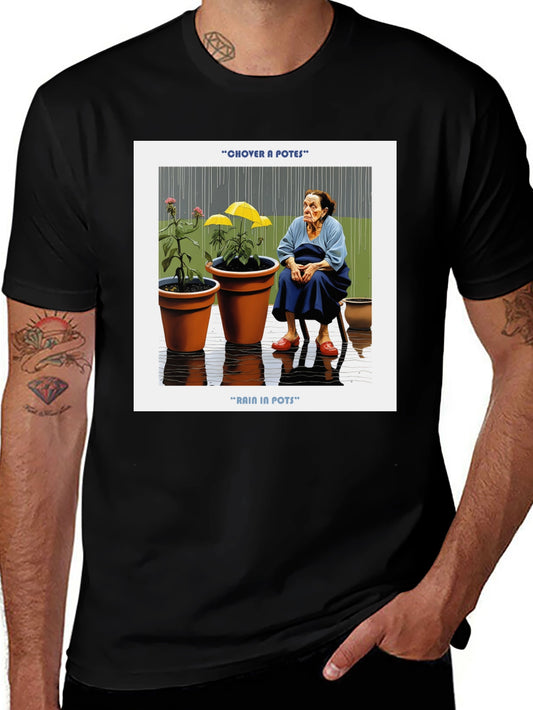 Rain in Pots Graphic T-Shirt