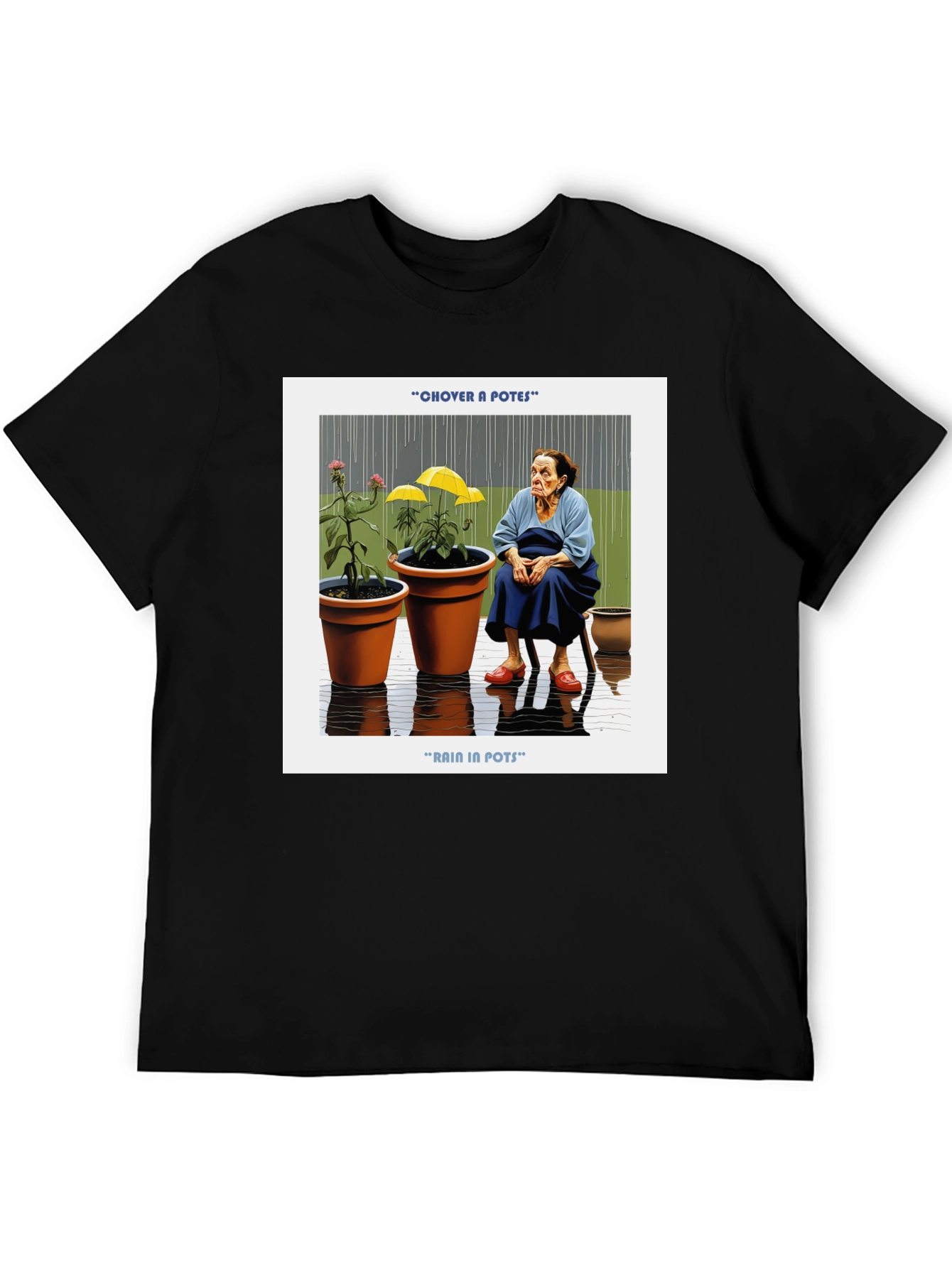 Rain in Pots Graphic T-Shirt