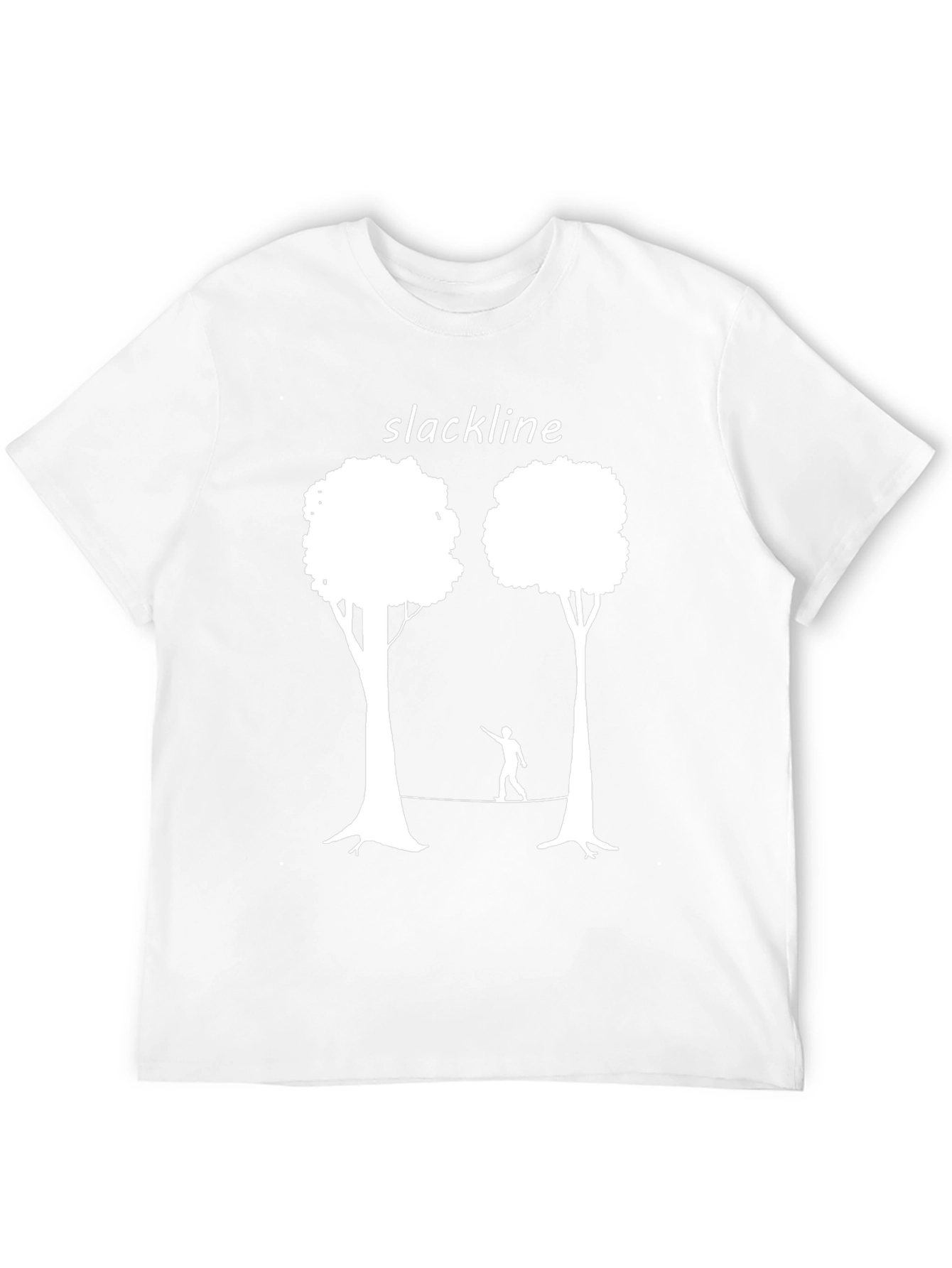Slackline Trees Graphic Tee - Black Cotton T-Shirt