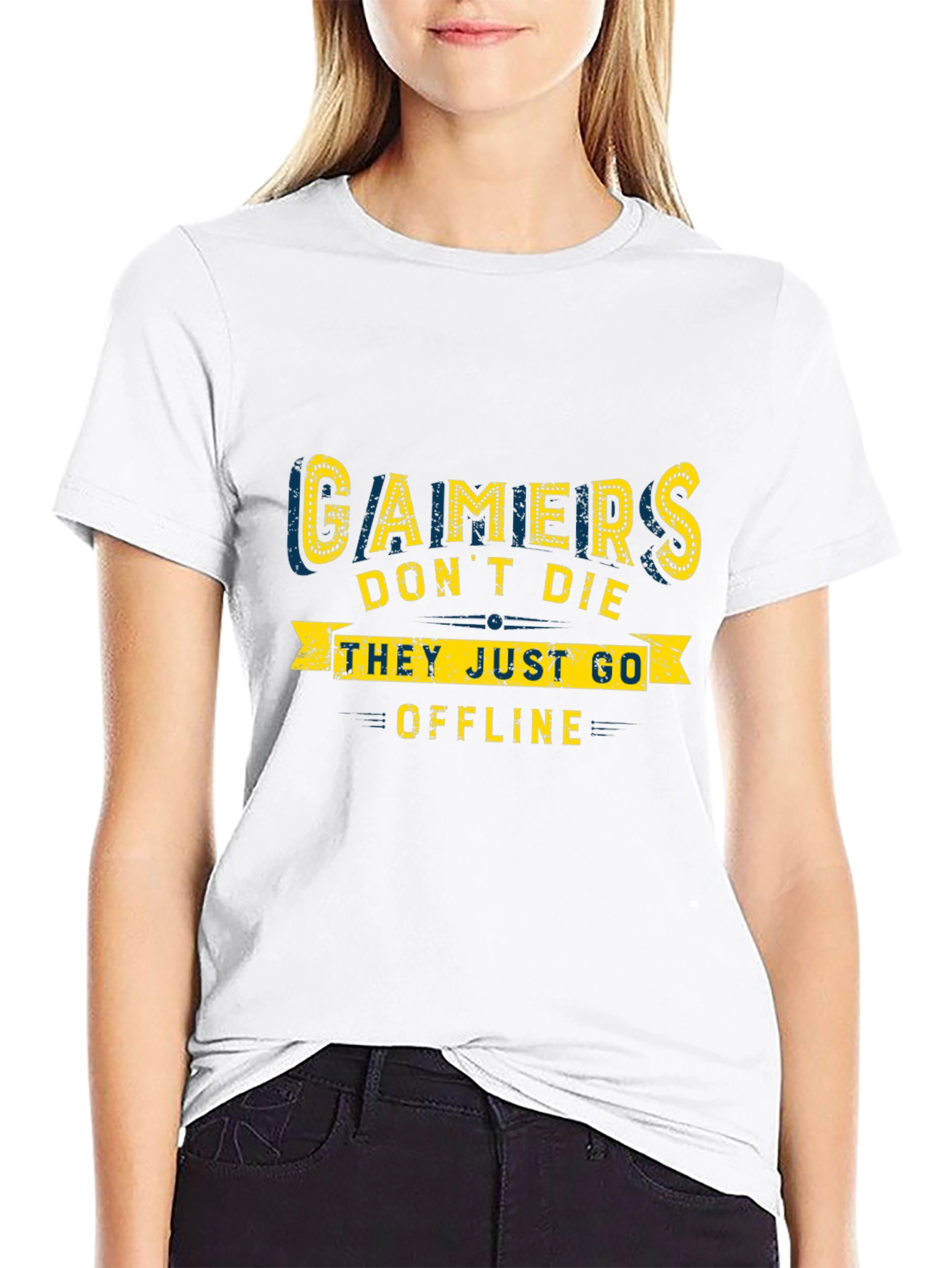 Gamers Dont Die T-Shirt - Black Cotton Tee