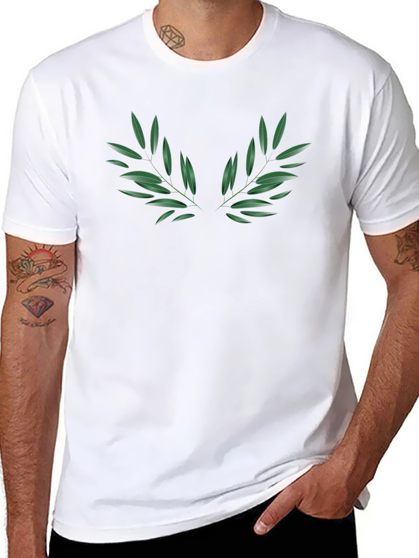 Olive Branch Graphic Print Tee