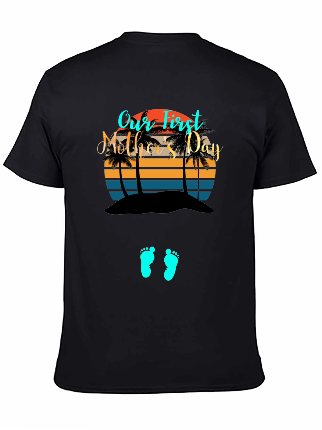 First Mothers Day T-Shirt - Baby Feet Design