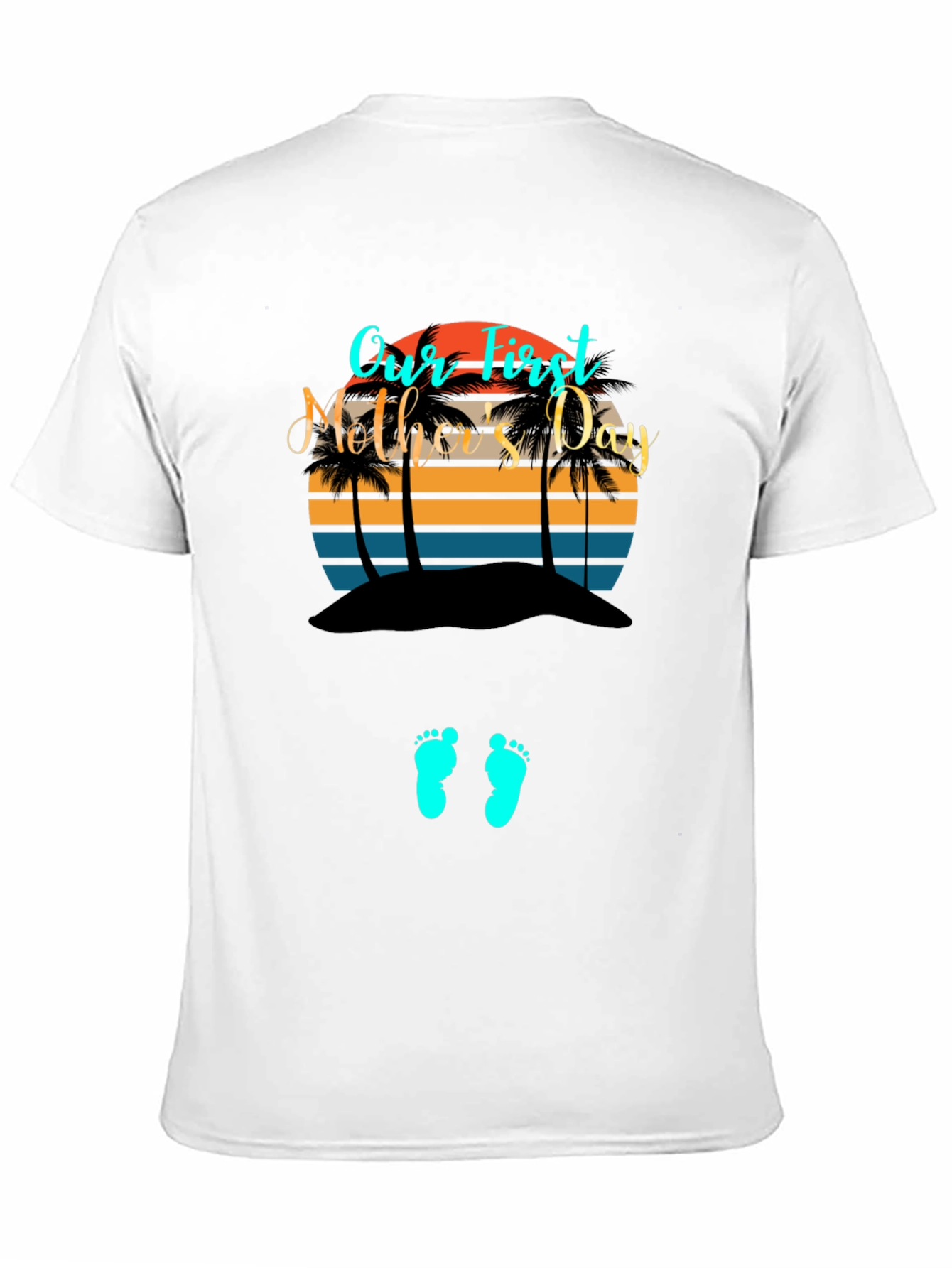 First Mothers Day T-Shirt - Baby Feet Design