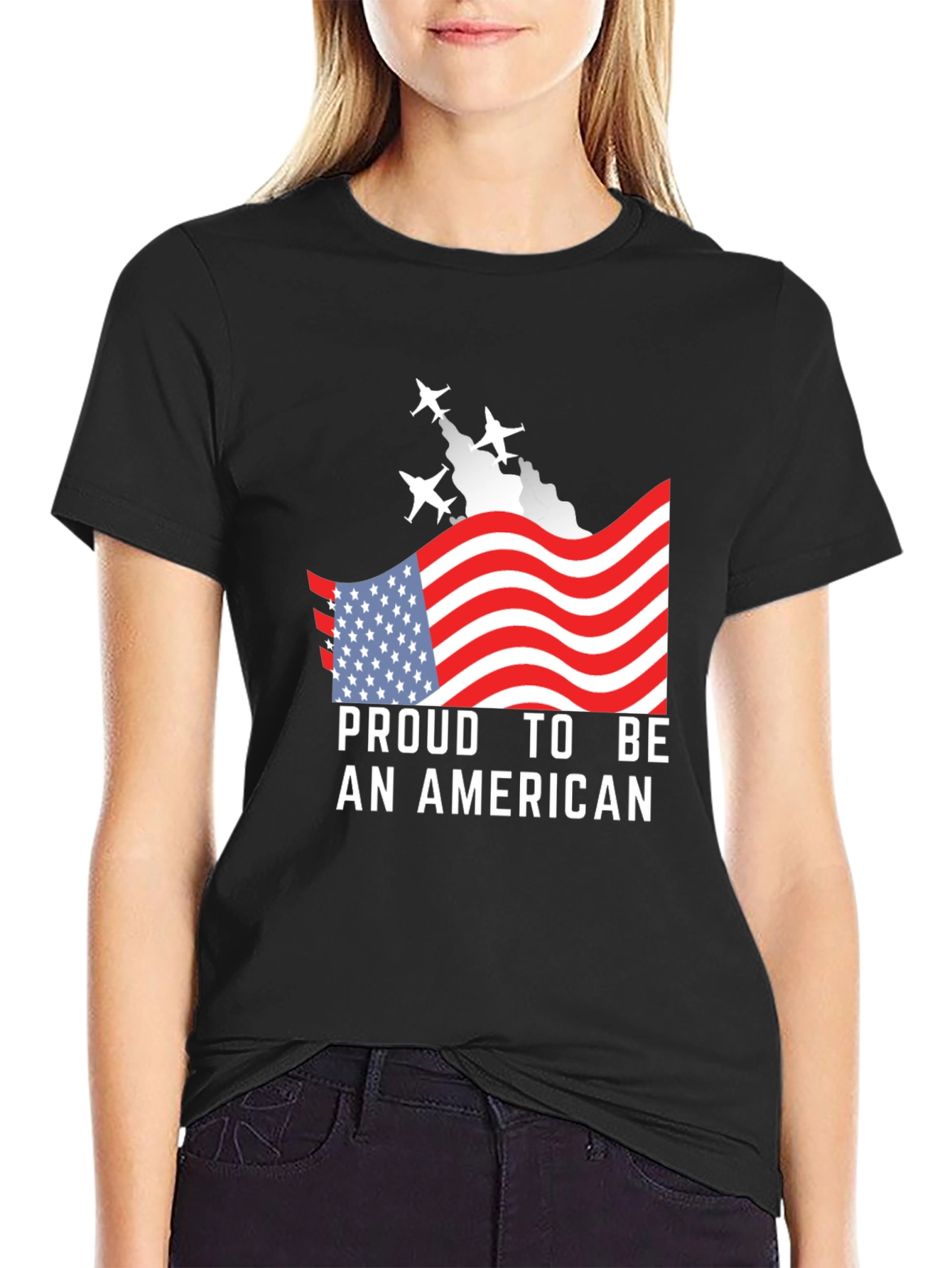 Proud American T-Shirt - Patriotic USA Flag Tee