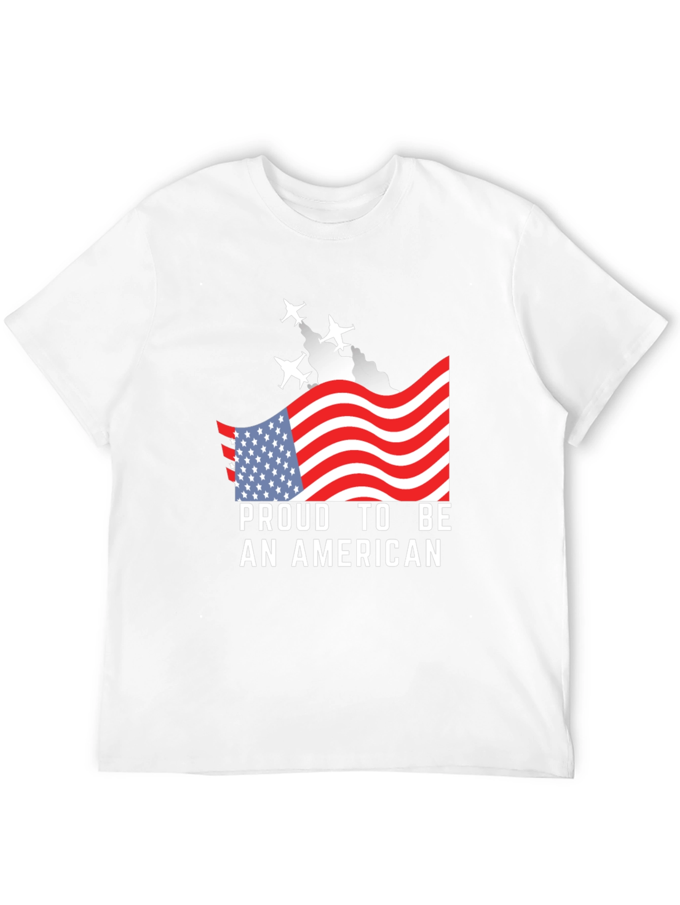 Proud American T-Shirt - Patriotic USA Flag Tee