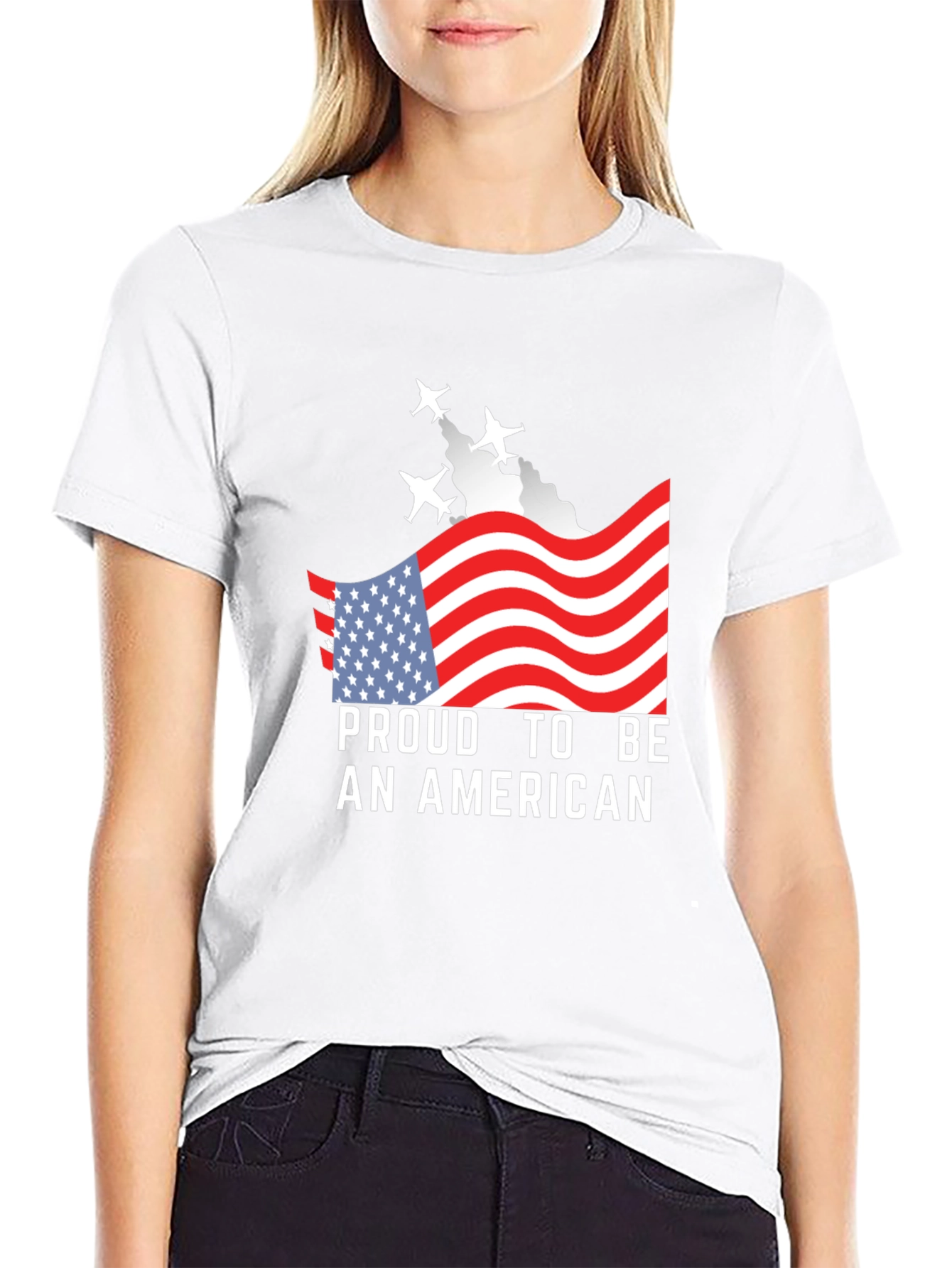 Proud American T-Shirt - Patriotic USA Flag Tee