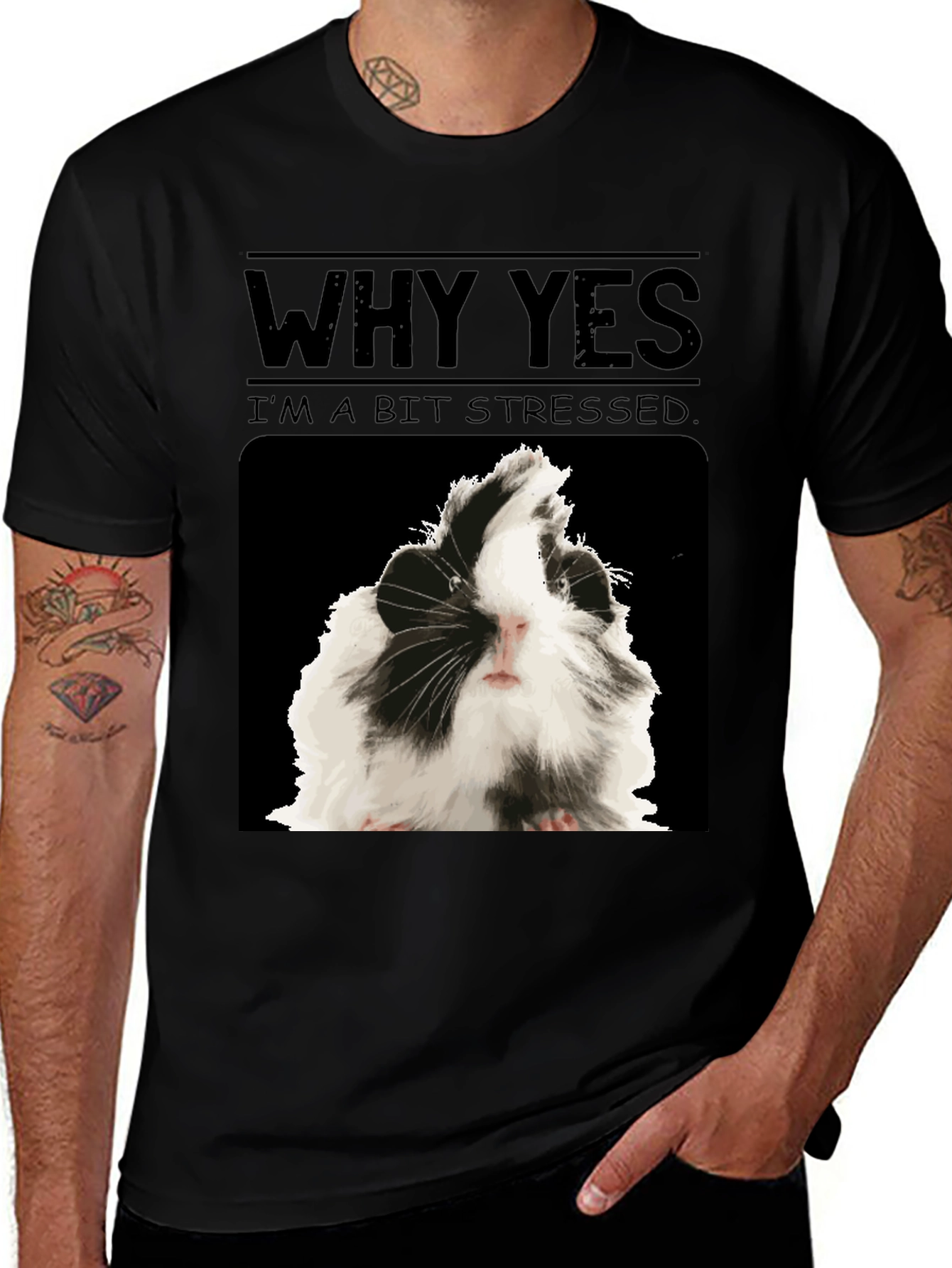Stressed Guinea Pig T-Shirt - Funny Animal Tee