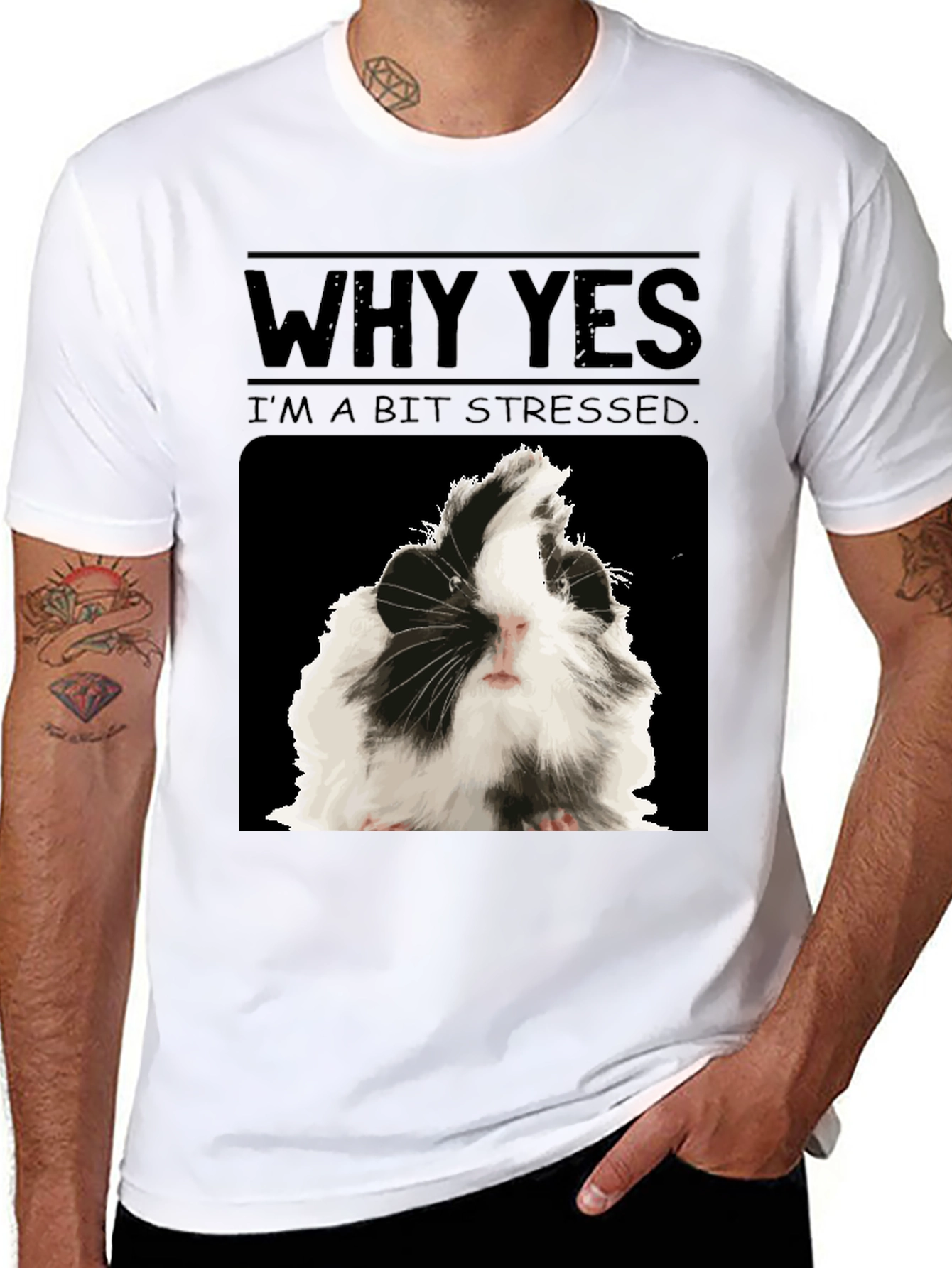 Stressed Guinea Pig T-Shirt - Funny Animal Tee